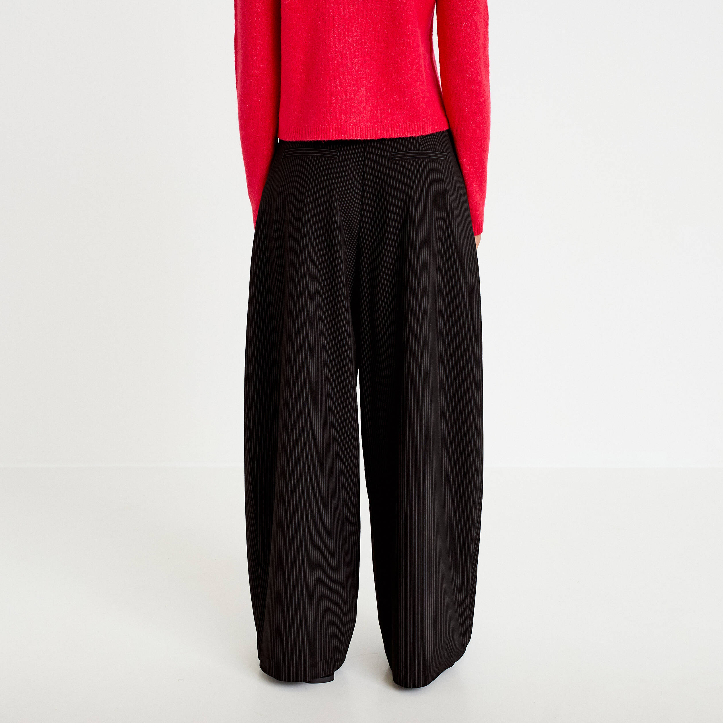 Pantalon barrel taille standard noir femme