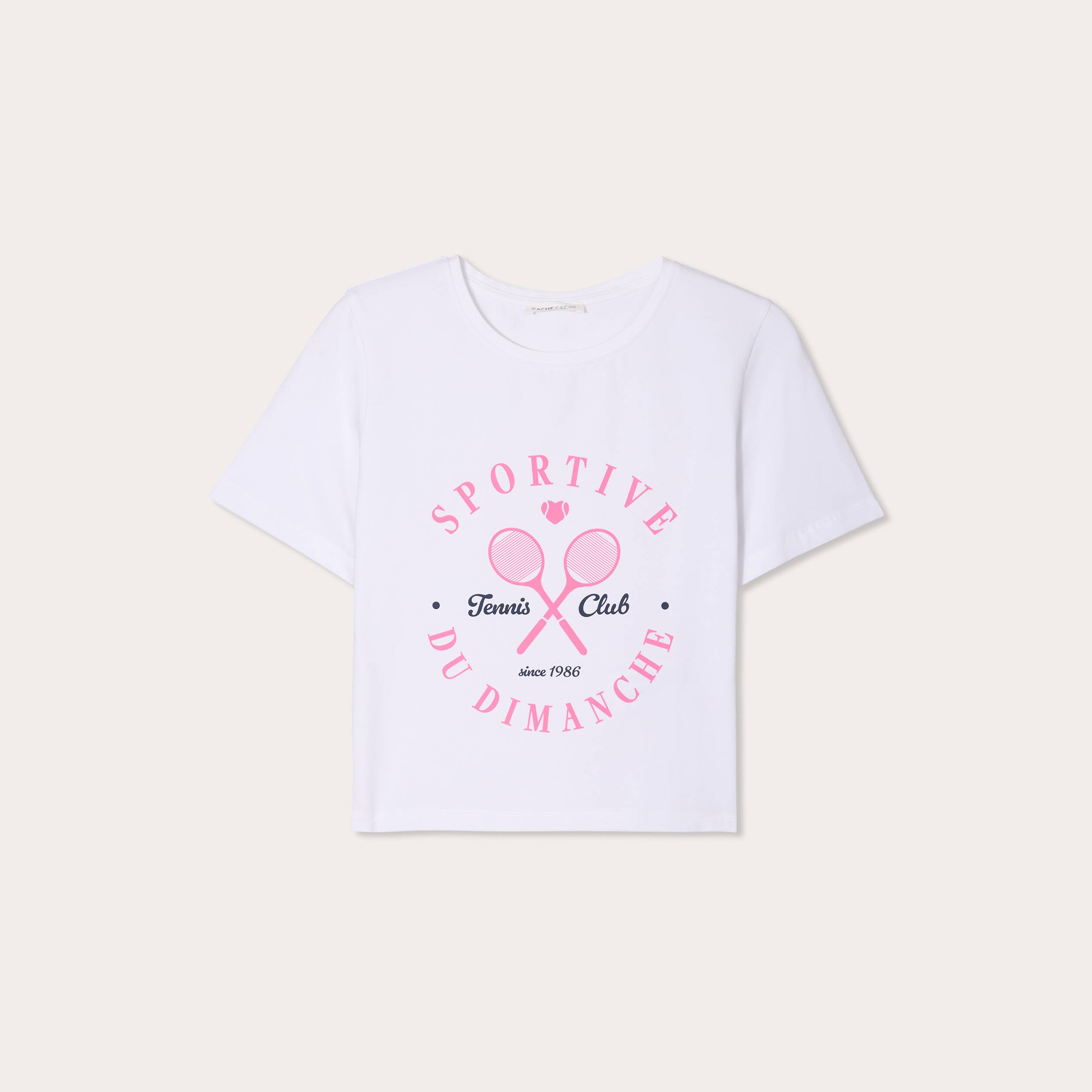 T-shirt cropped blanc femme