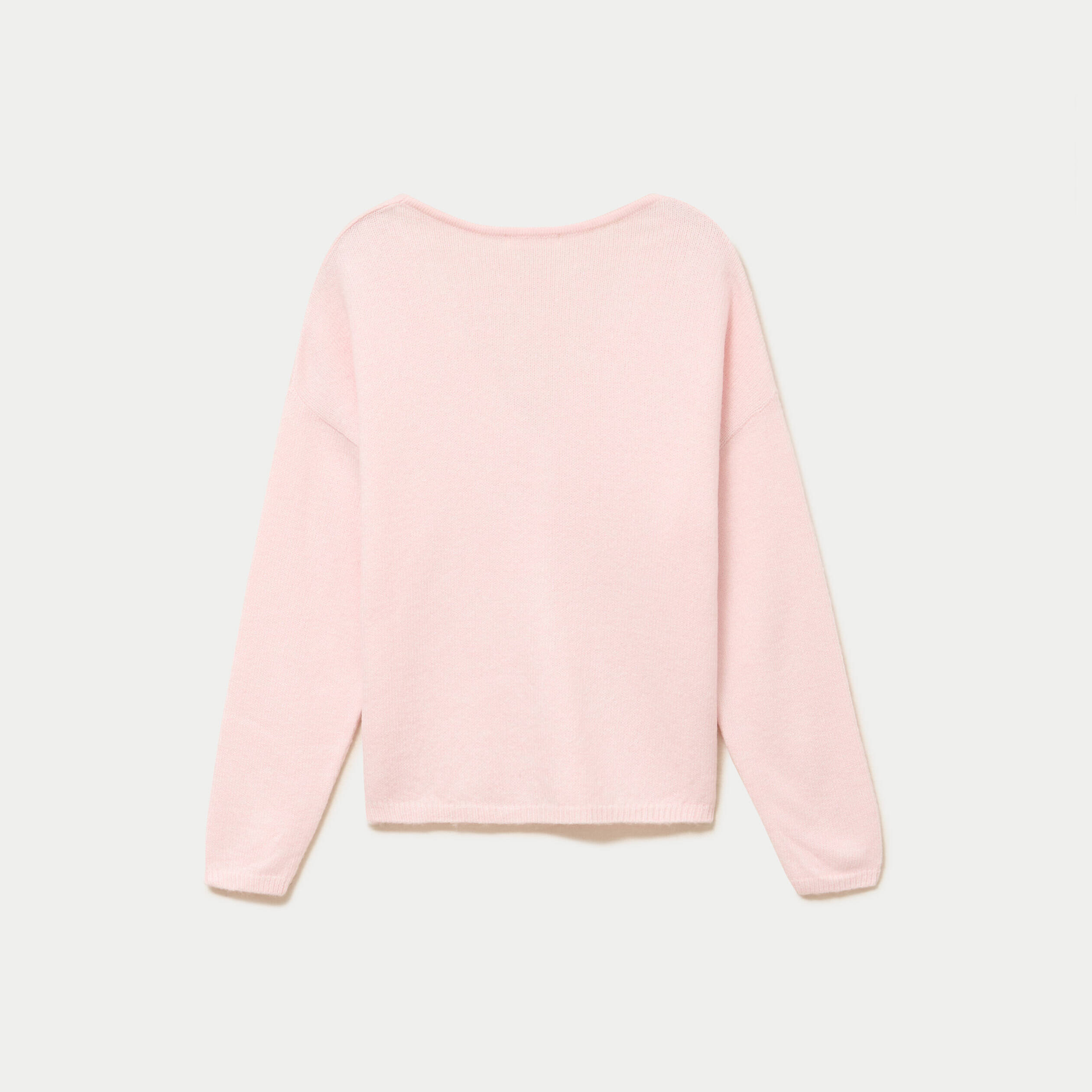 Gilet boutonn&eacute; avec col en V rose clair femme