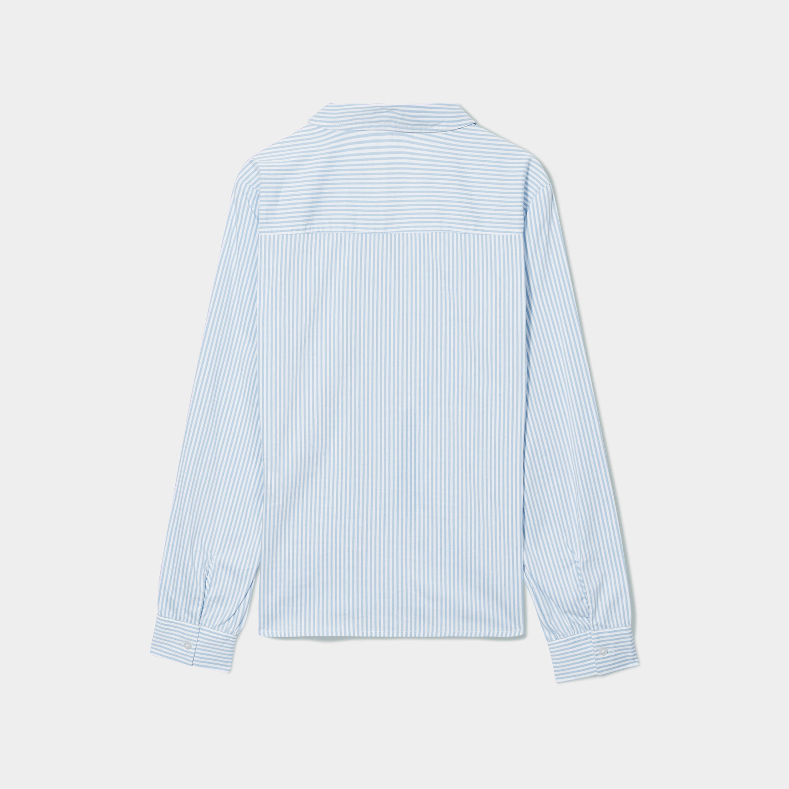 Chemise manches longues bleu ciel femme