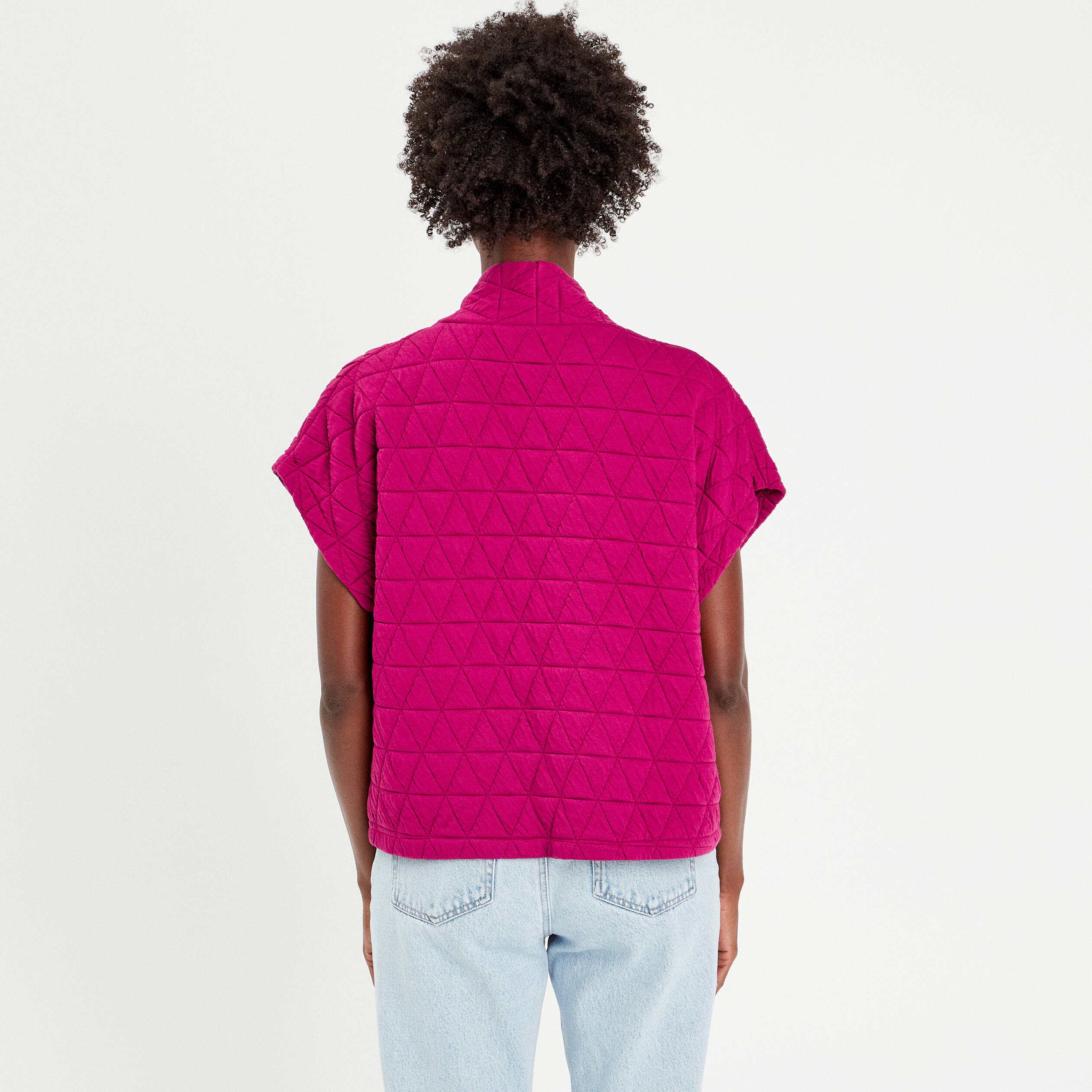 Gilet Matelassé Femme En Polaire Sherpa - Chaud Et Léger - Sans Manches Boutonné - Pour Automne/hiver