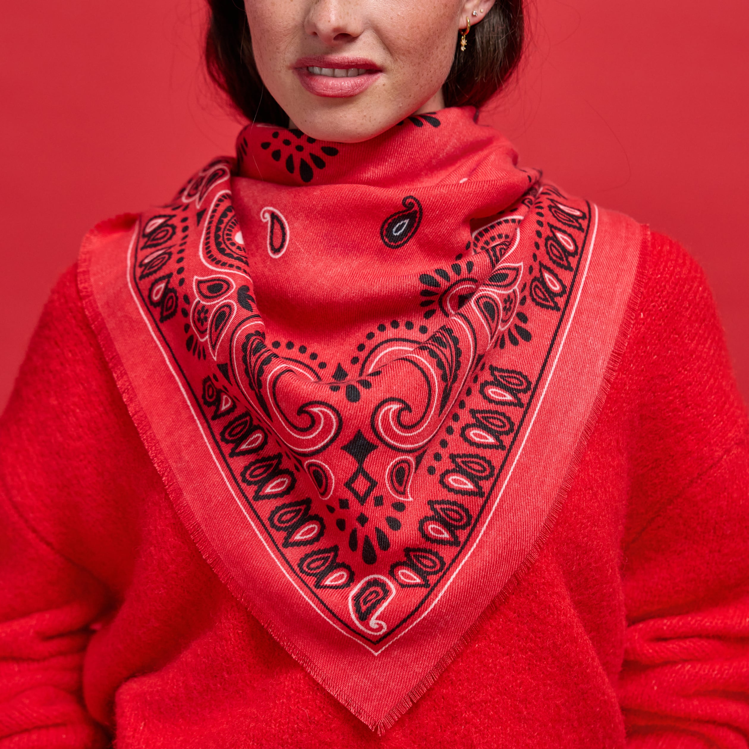 Foulard rouge femme