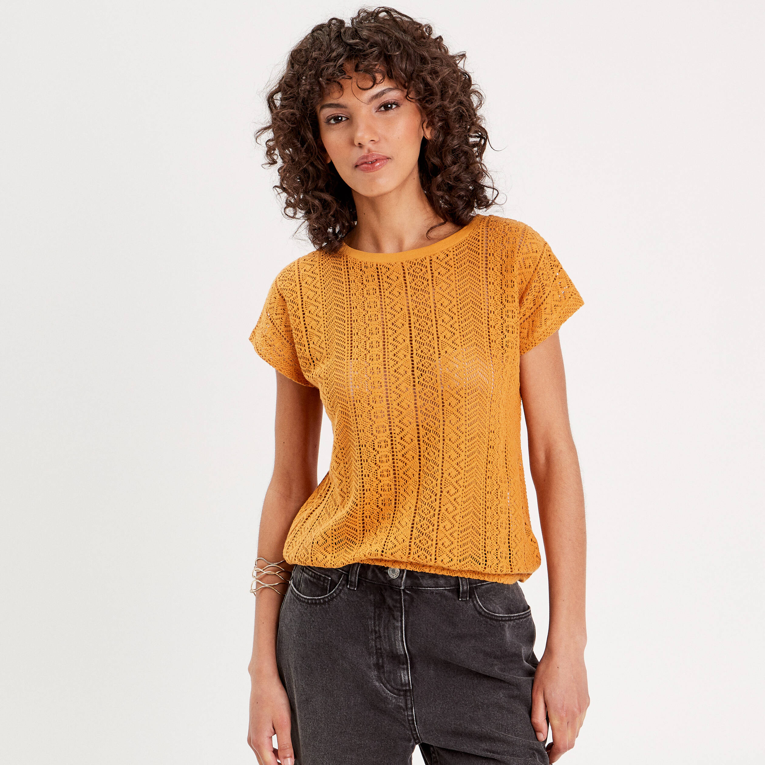 T-shirt Wright Ditson – Moutarde Clair, Taille X-Large, Neuf Avec étiquettes