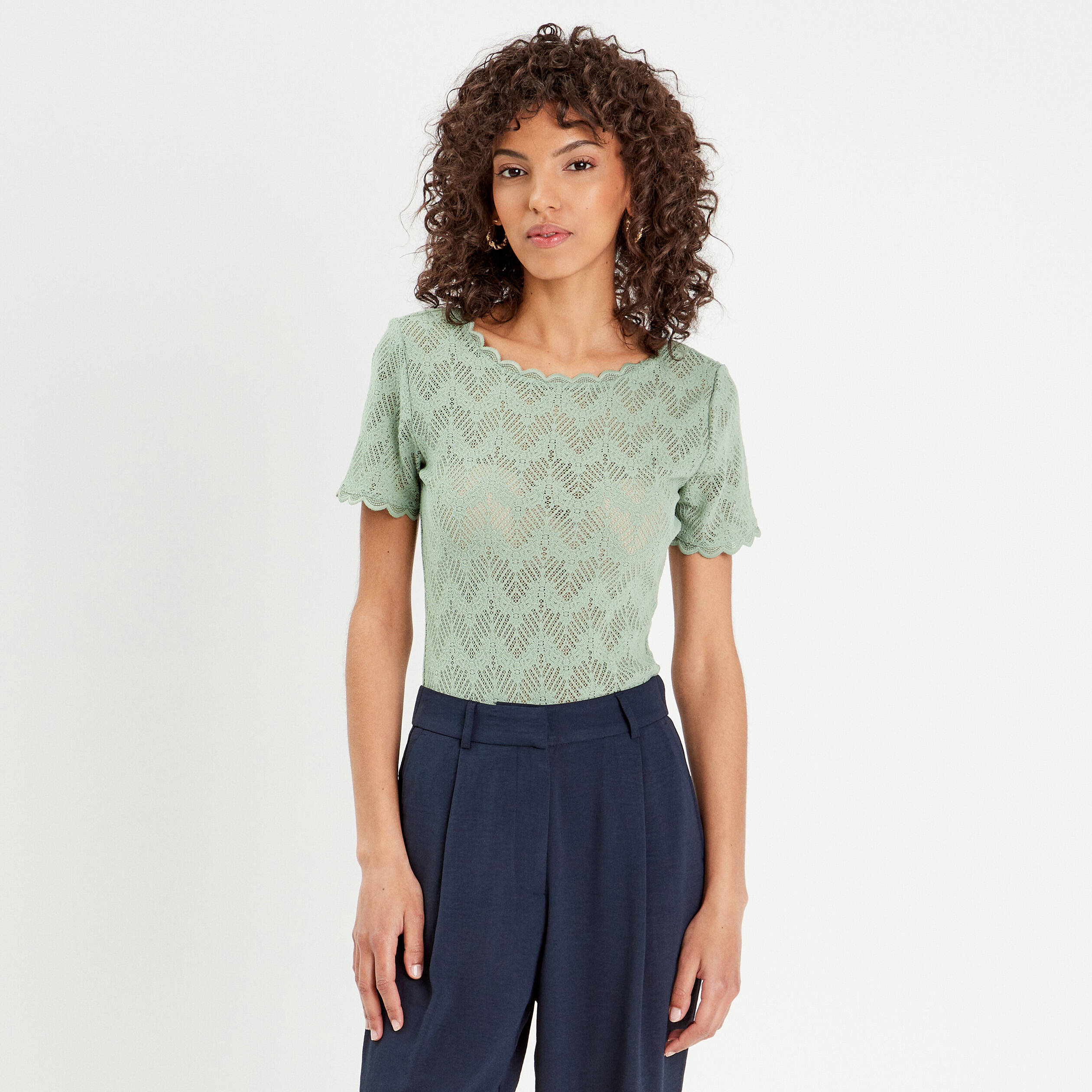 KorhLeoh Justaucorps Danse Col Roulé Manches Courtes - Dentelle, Polyamide/Élasthanne, Pour Ballet Et Yoga