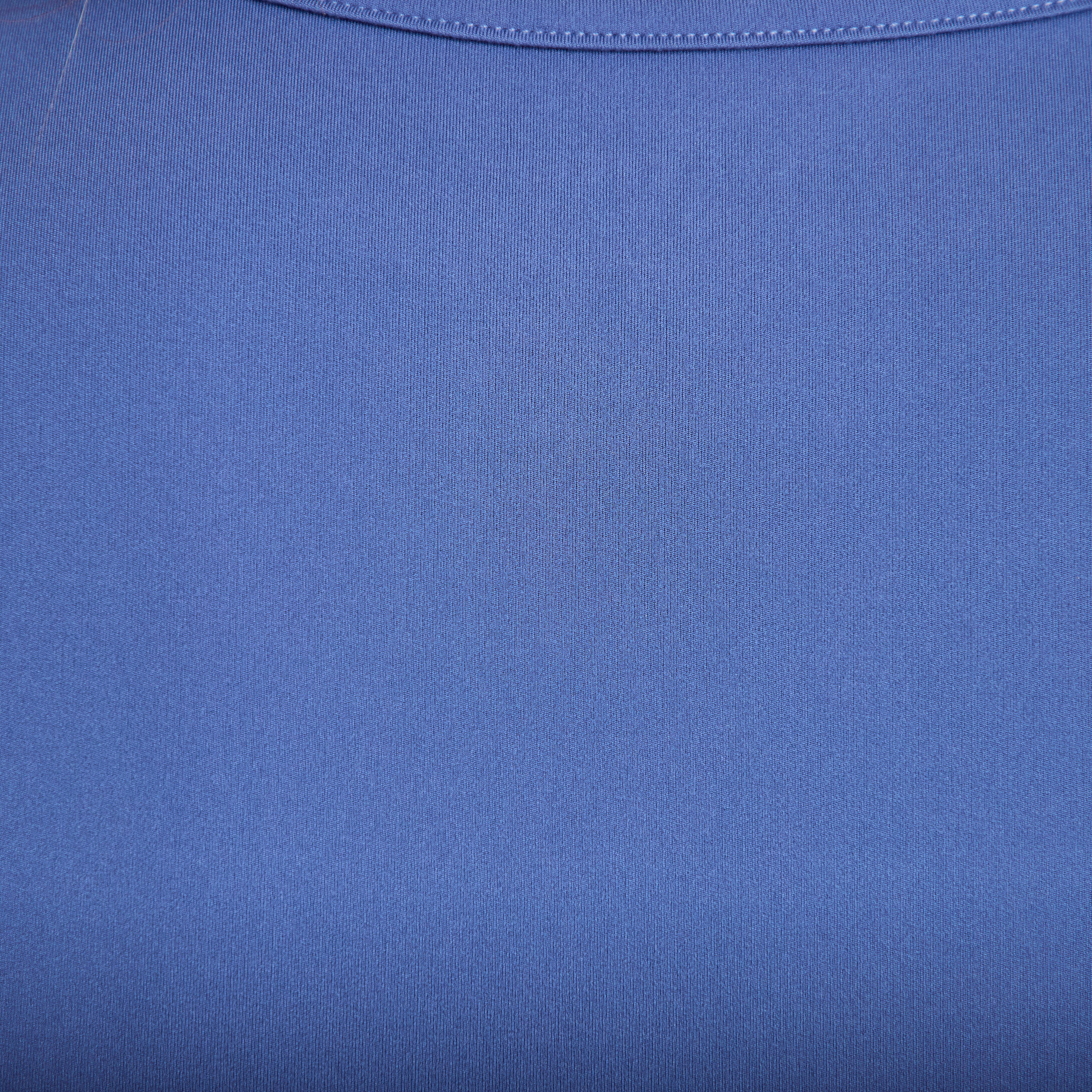 D&eacute;bardeur col rond bleu fonc&eacute; femme