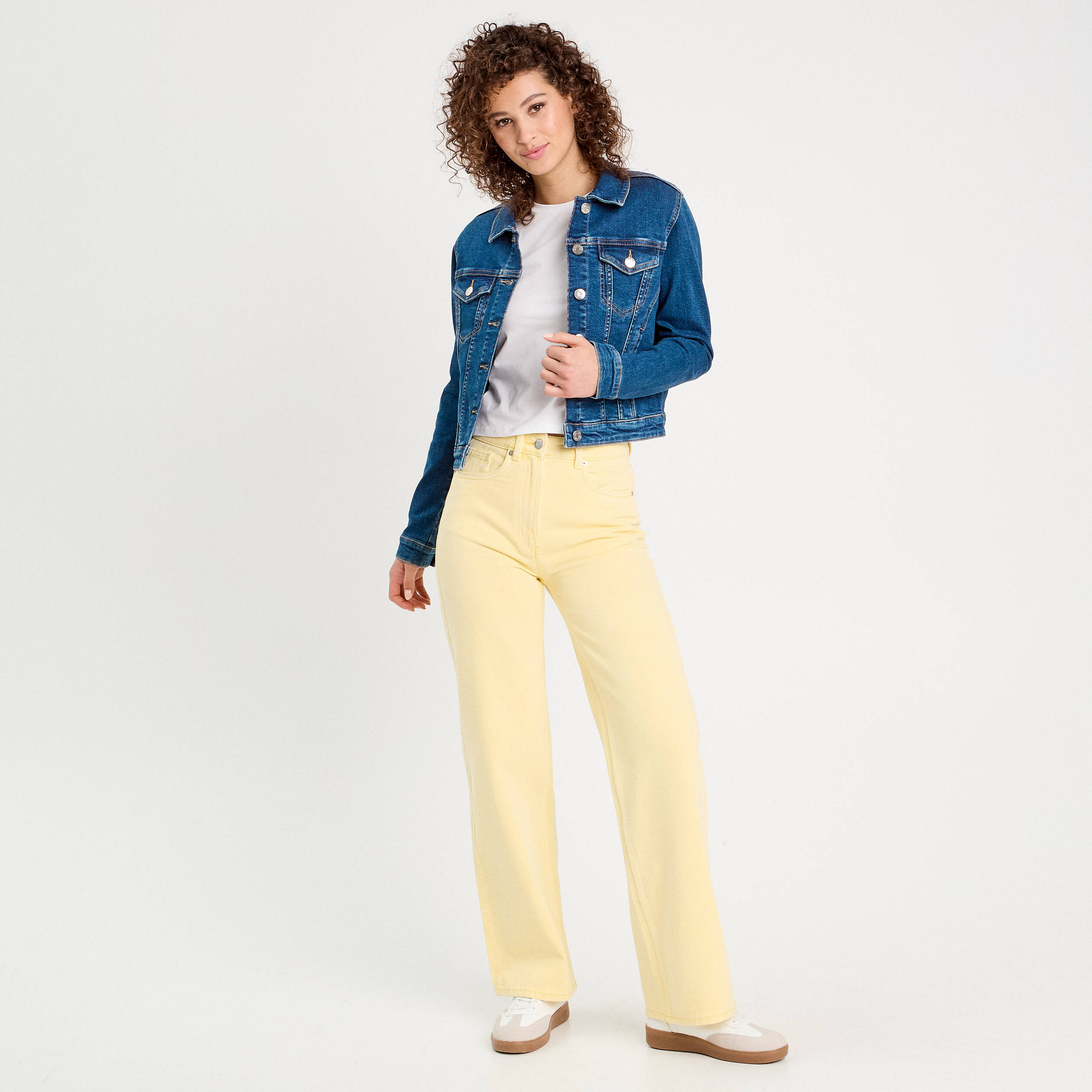Veste en jean denim stone femme