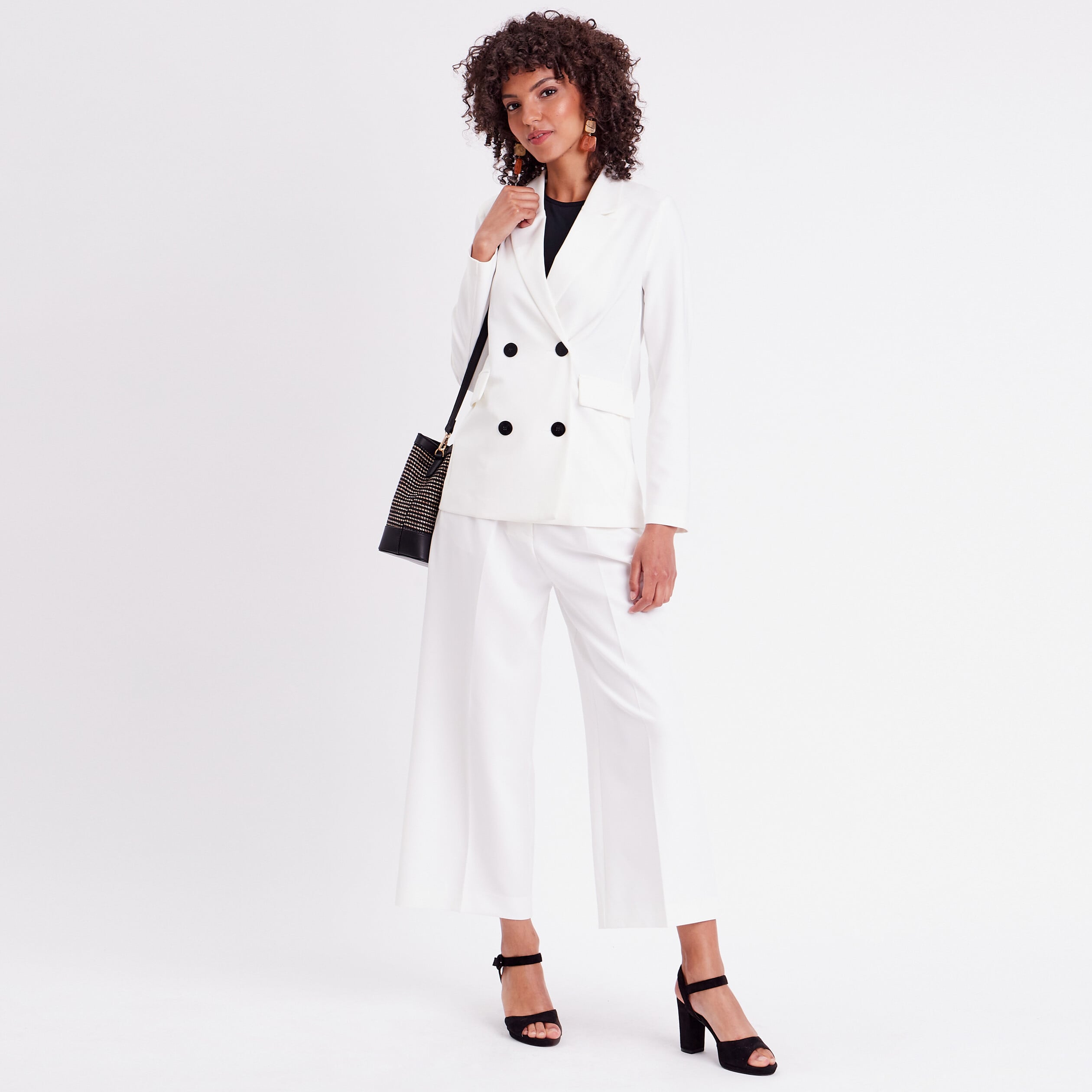 Veste blazer ecru femme