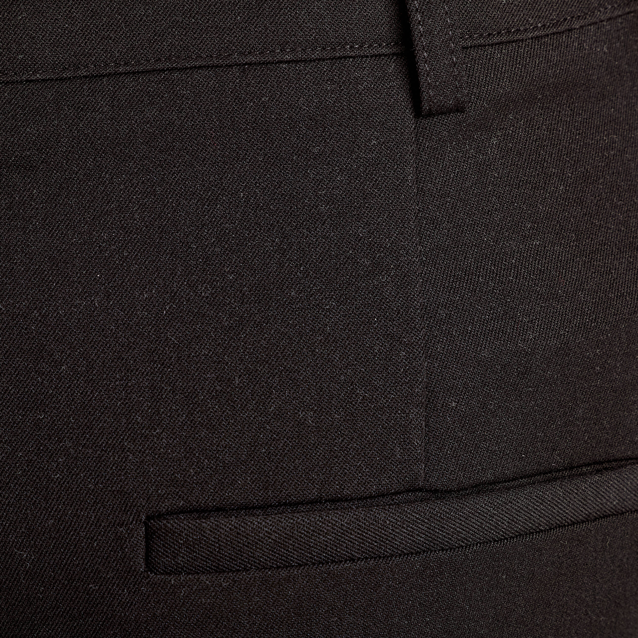 Pantalon large taille haute noir femme