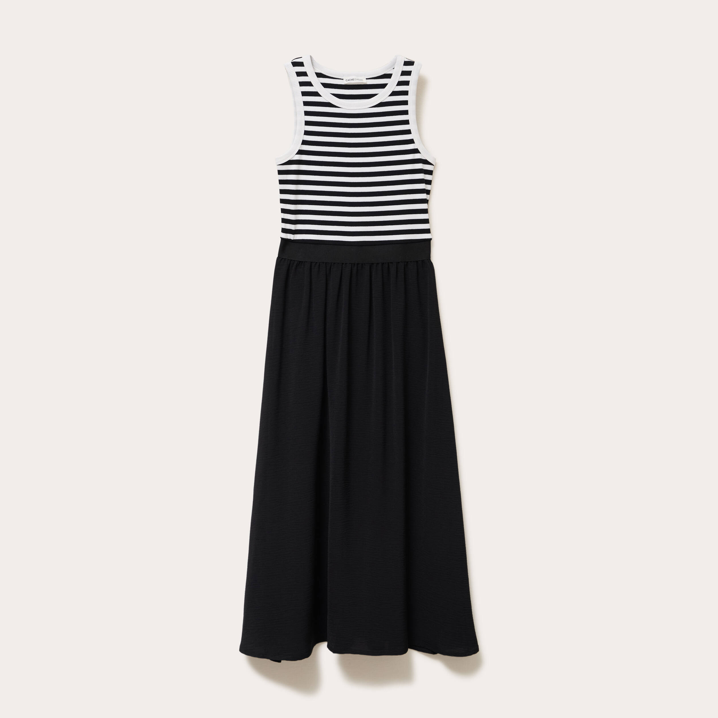 robe longue effet 2 en 1 bleu marine femme Robe longue effet 2-en-1 bleu marine femme