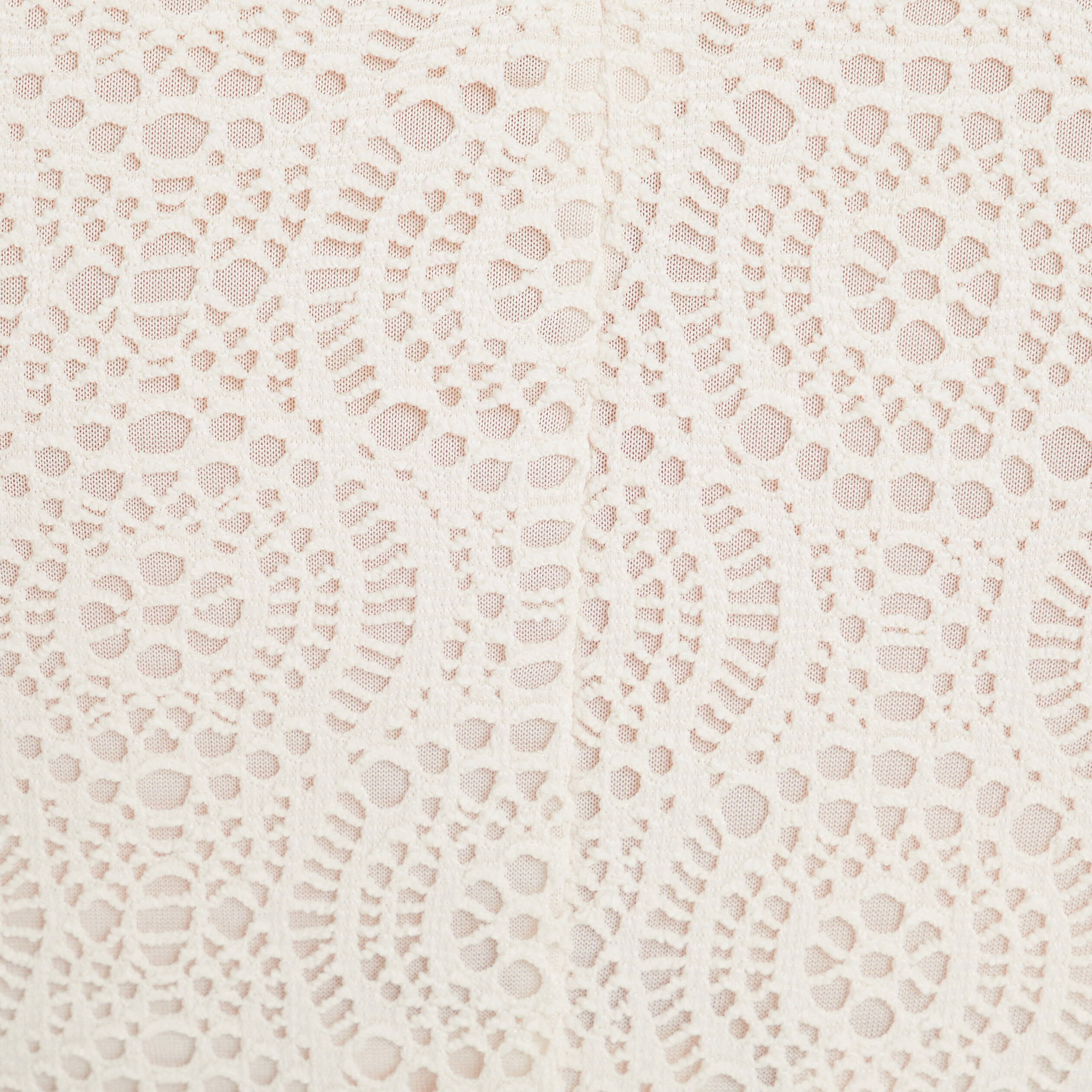 Robe longue &eacute;vas&eacute;e dentelle ecru femme