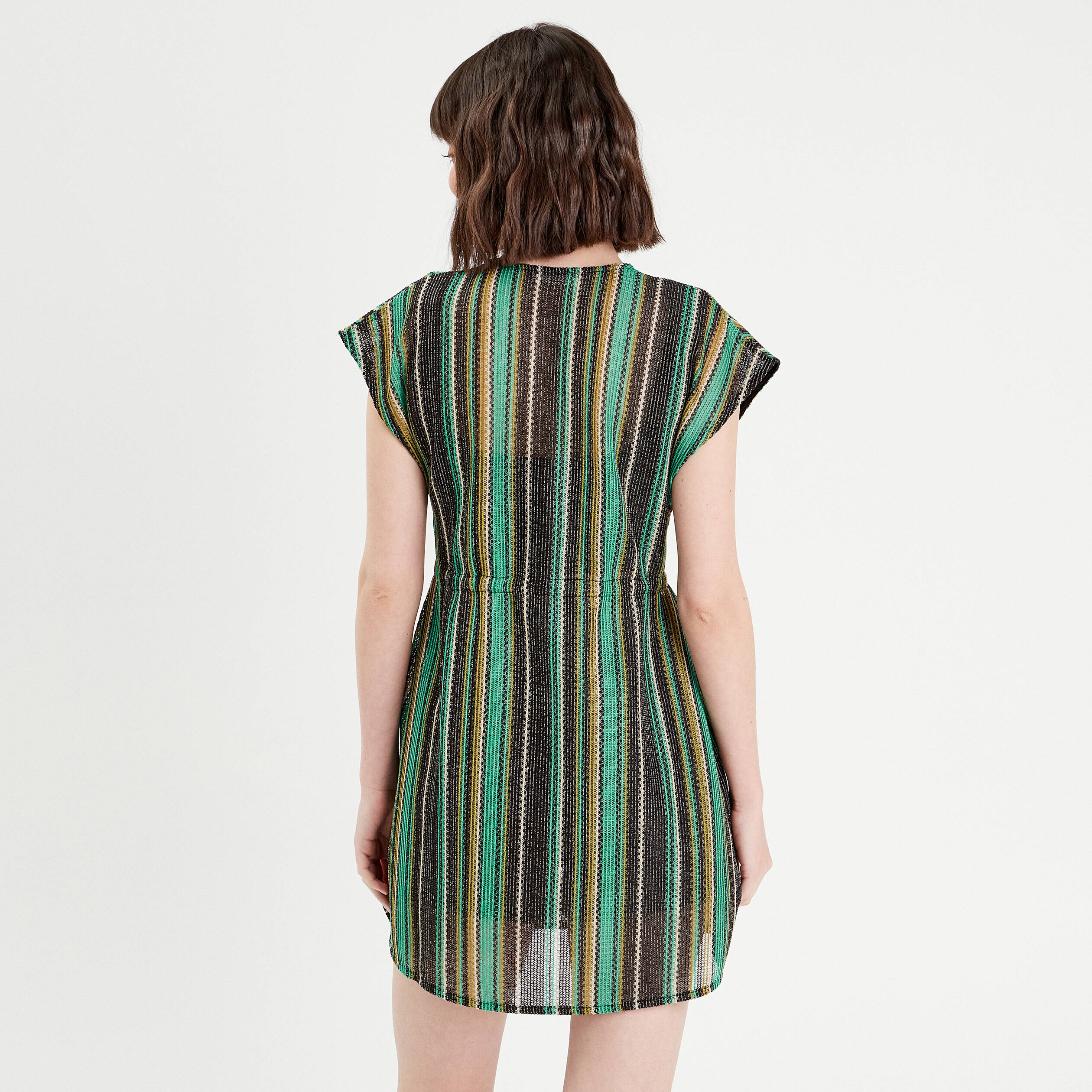 Robe de plage ajour&eacute;e blanc femme