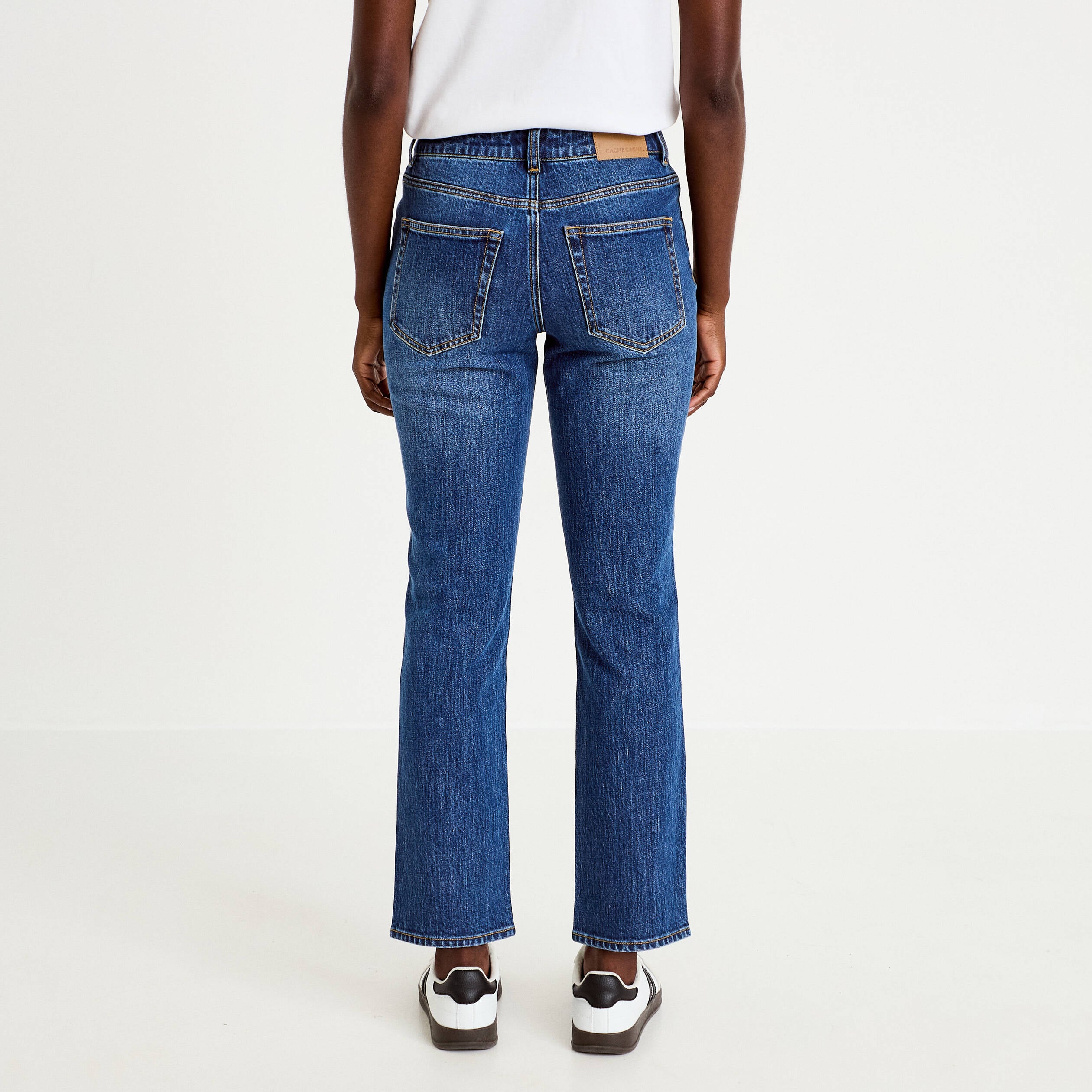 Jean taille standard denim stone femme