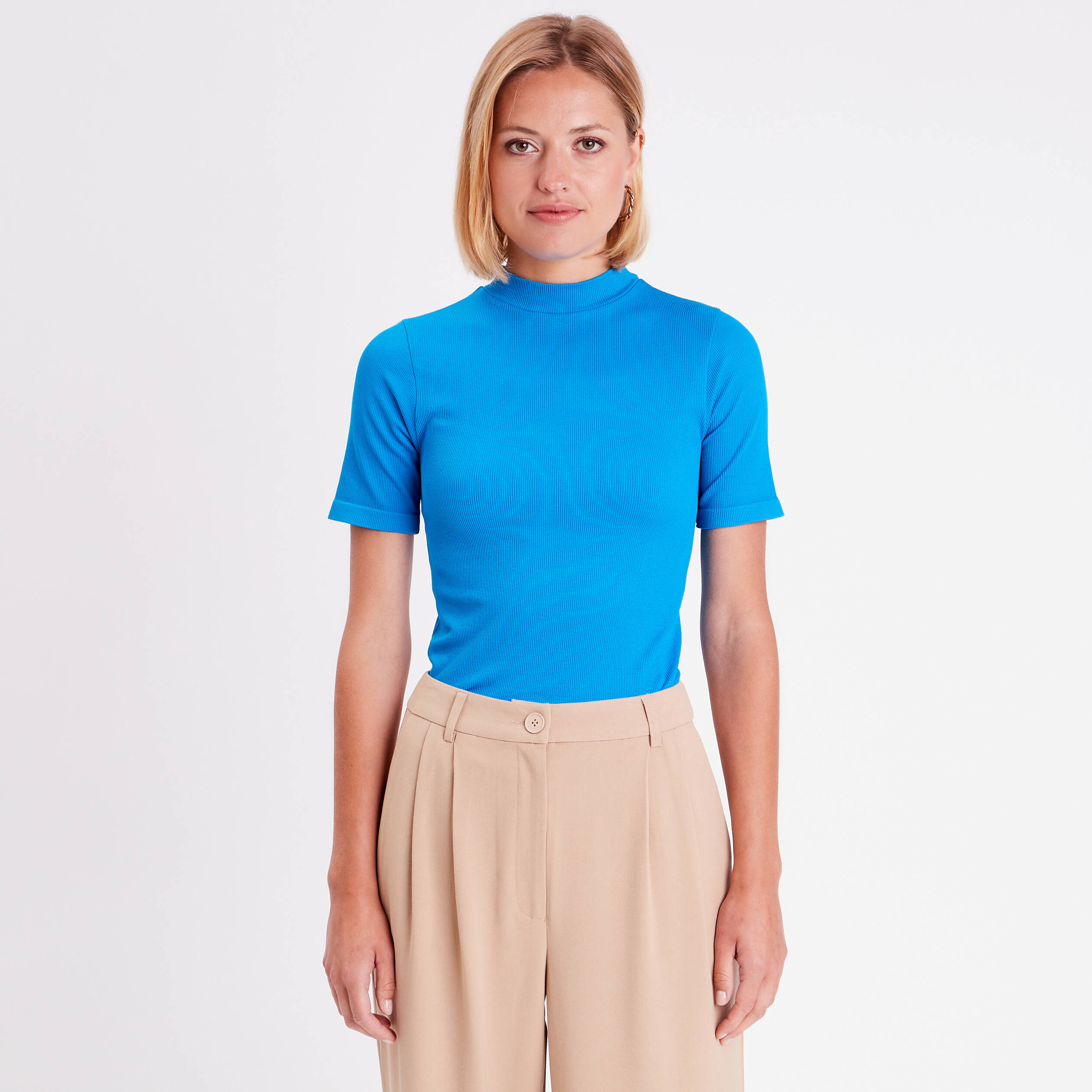 t shirt manches courtes bleu femme T-shirt manches courtes bleu femme