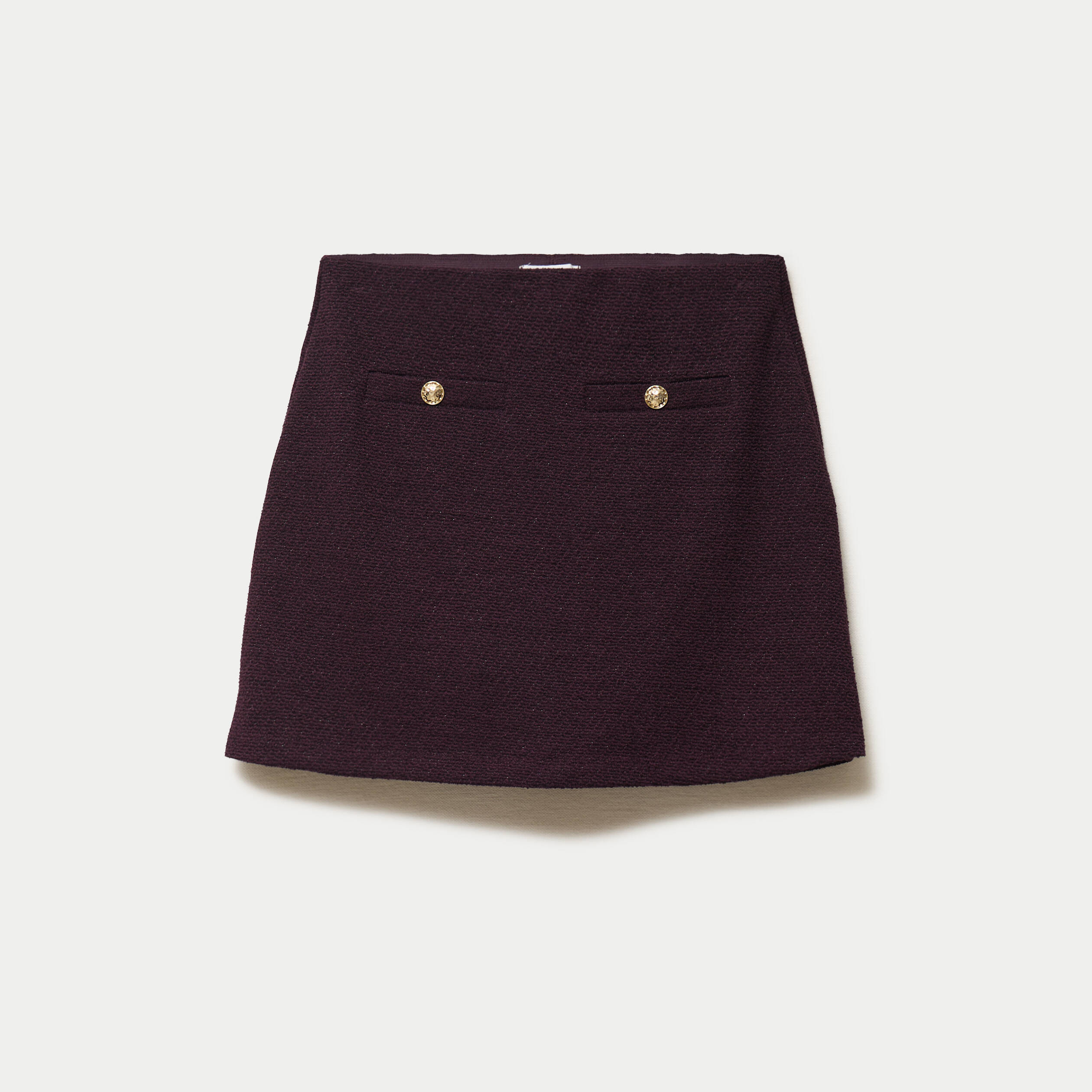 Jupe-short courte violet fonc&eacute; femme