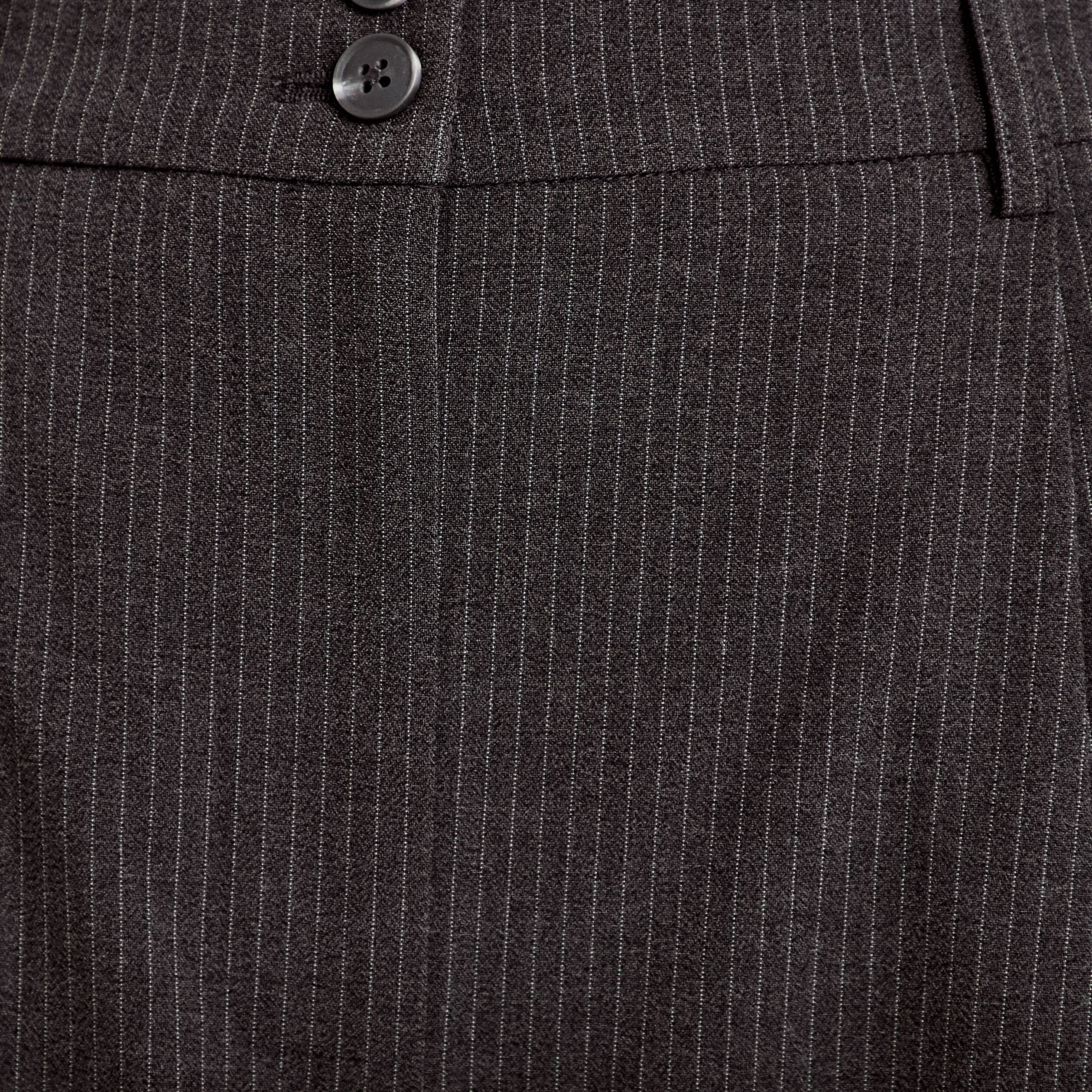 Pantalon large &agrave; pinces gris femme