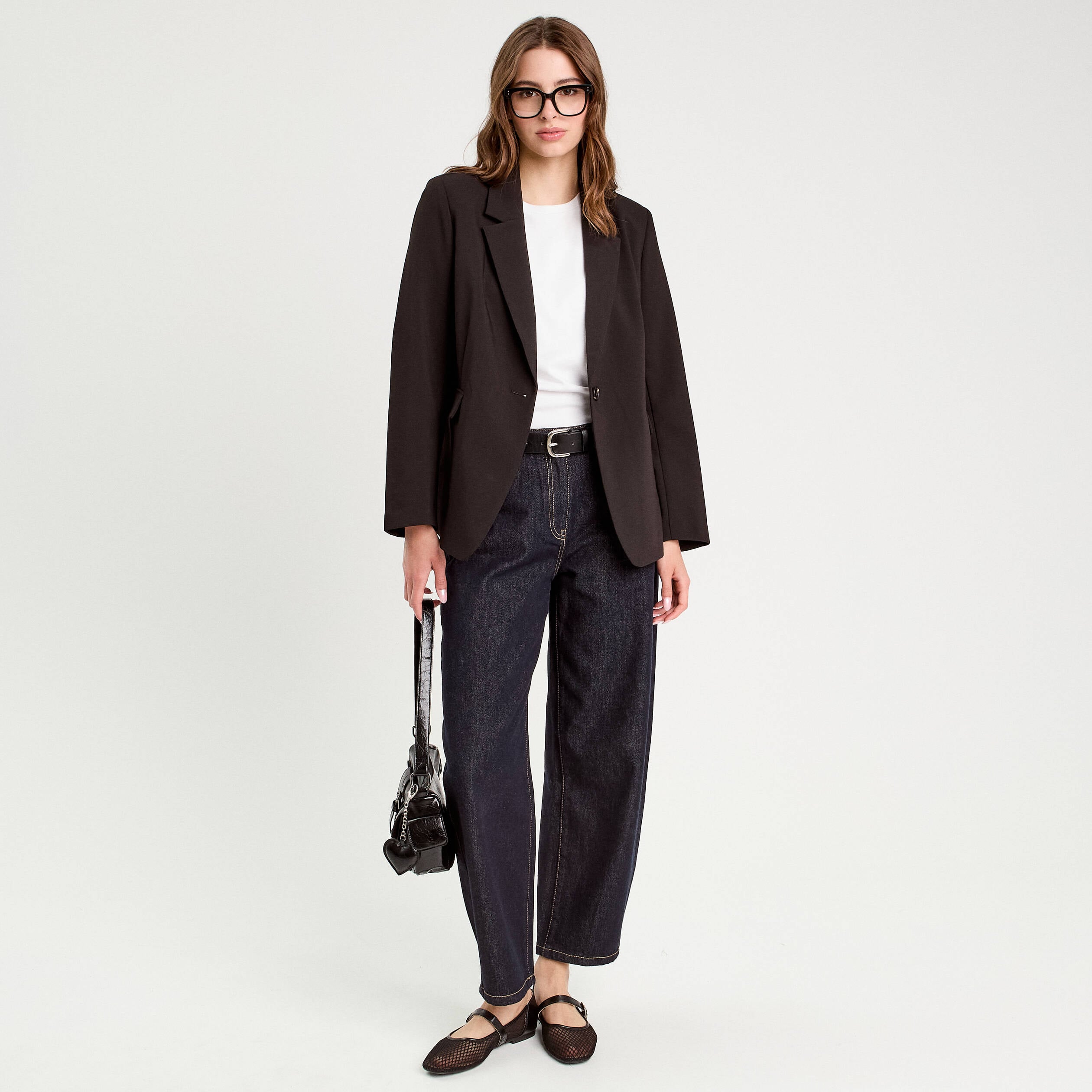 Veste esprit blazer noir femme