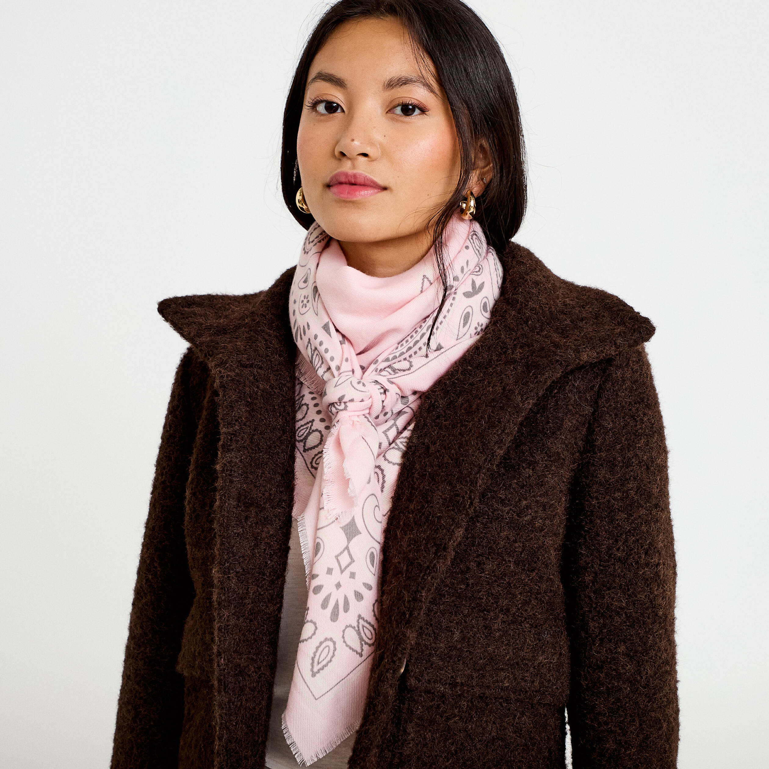 Foulard rose femme