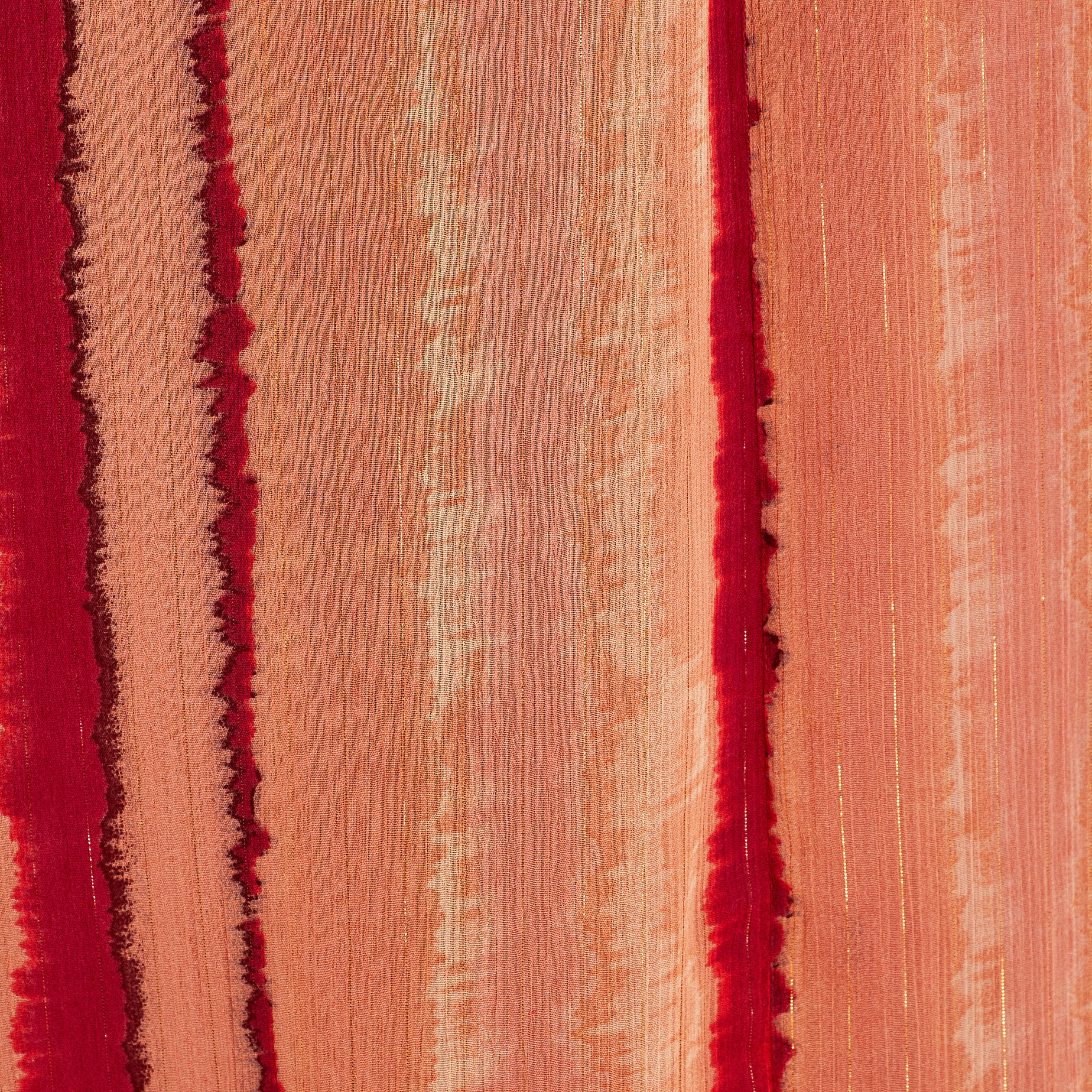 Robe longue évasée col en V rouge femme