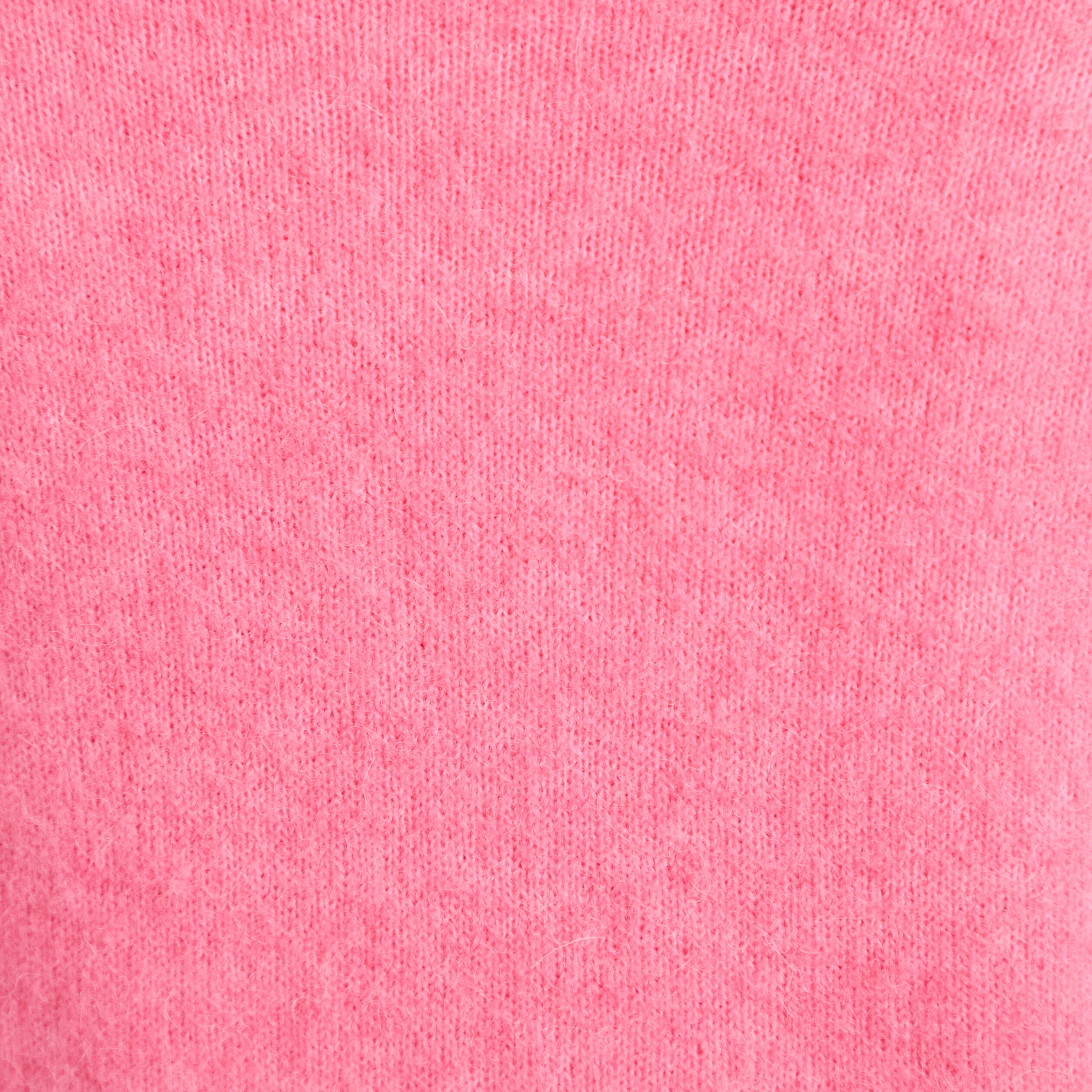 Pull avec col en V rose vif femme