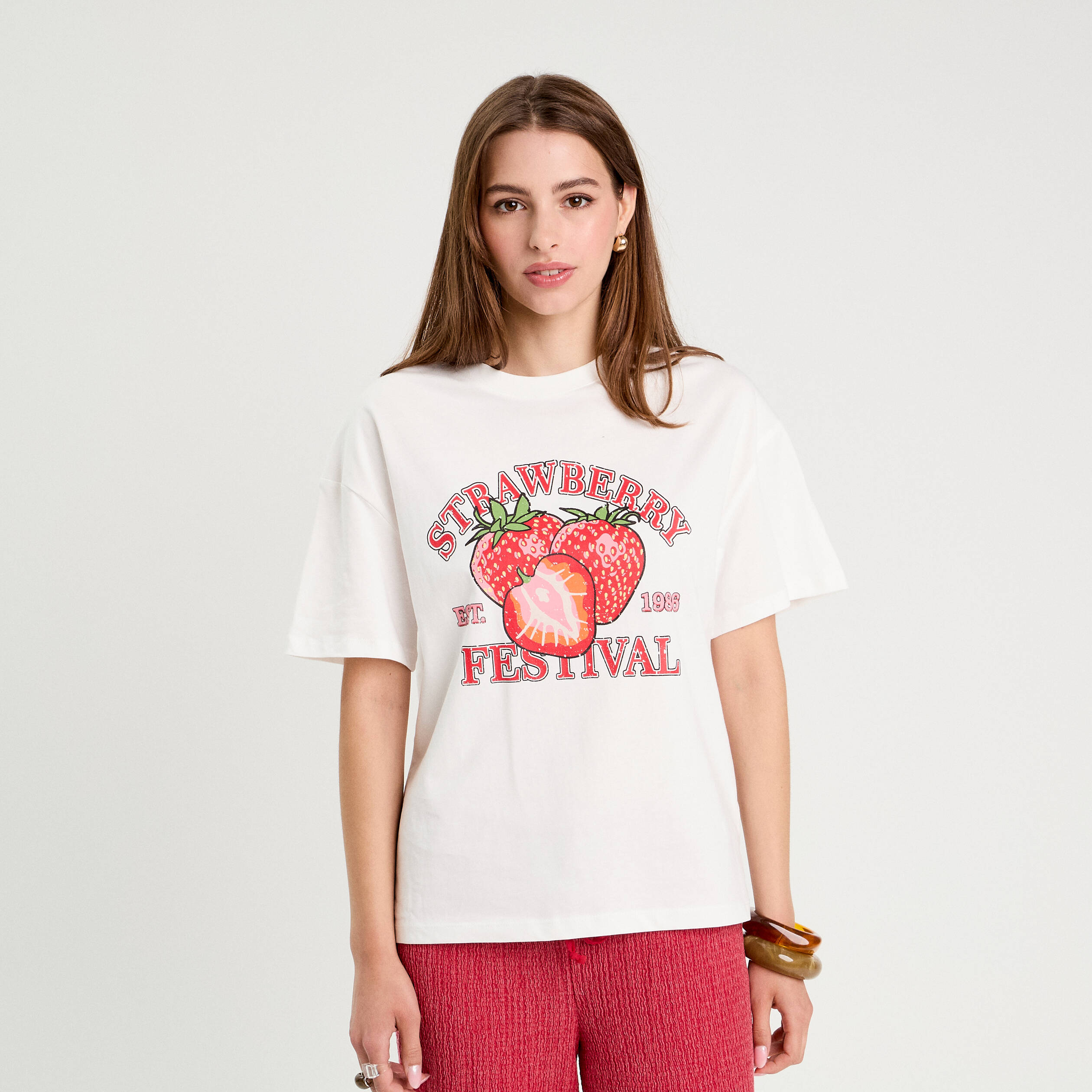 t shirt manches courtes ecru femme T-shirt manches courtes ecru femme