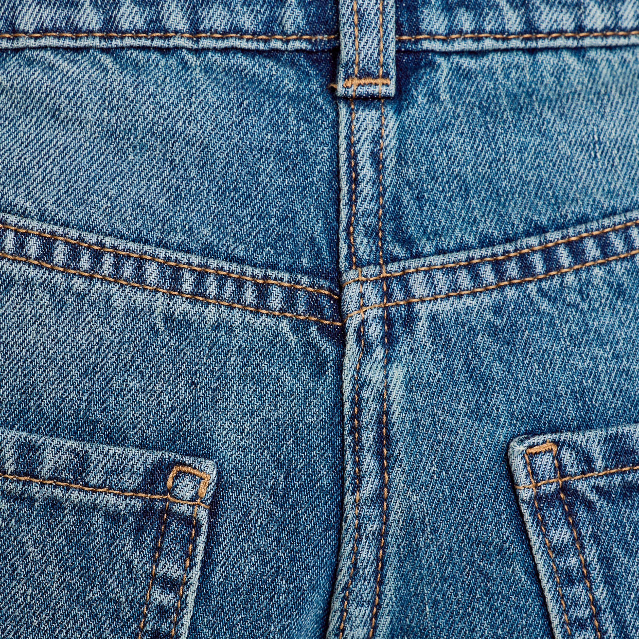 Jean barrel cropped taille standard denim double stone femme