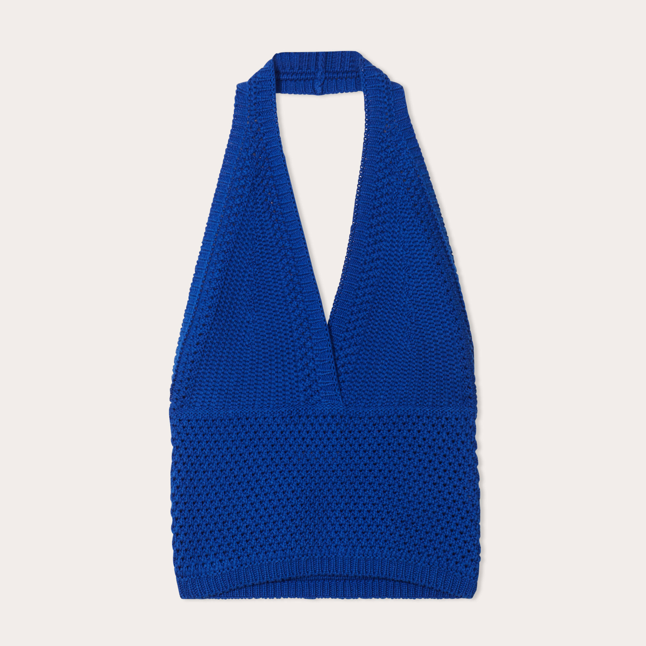 crop top en crochet bleu electrique femme Crop top en crochet bleu electrique femme