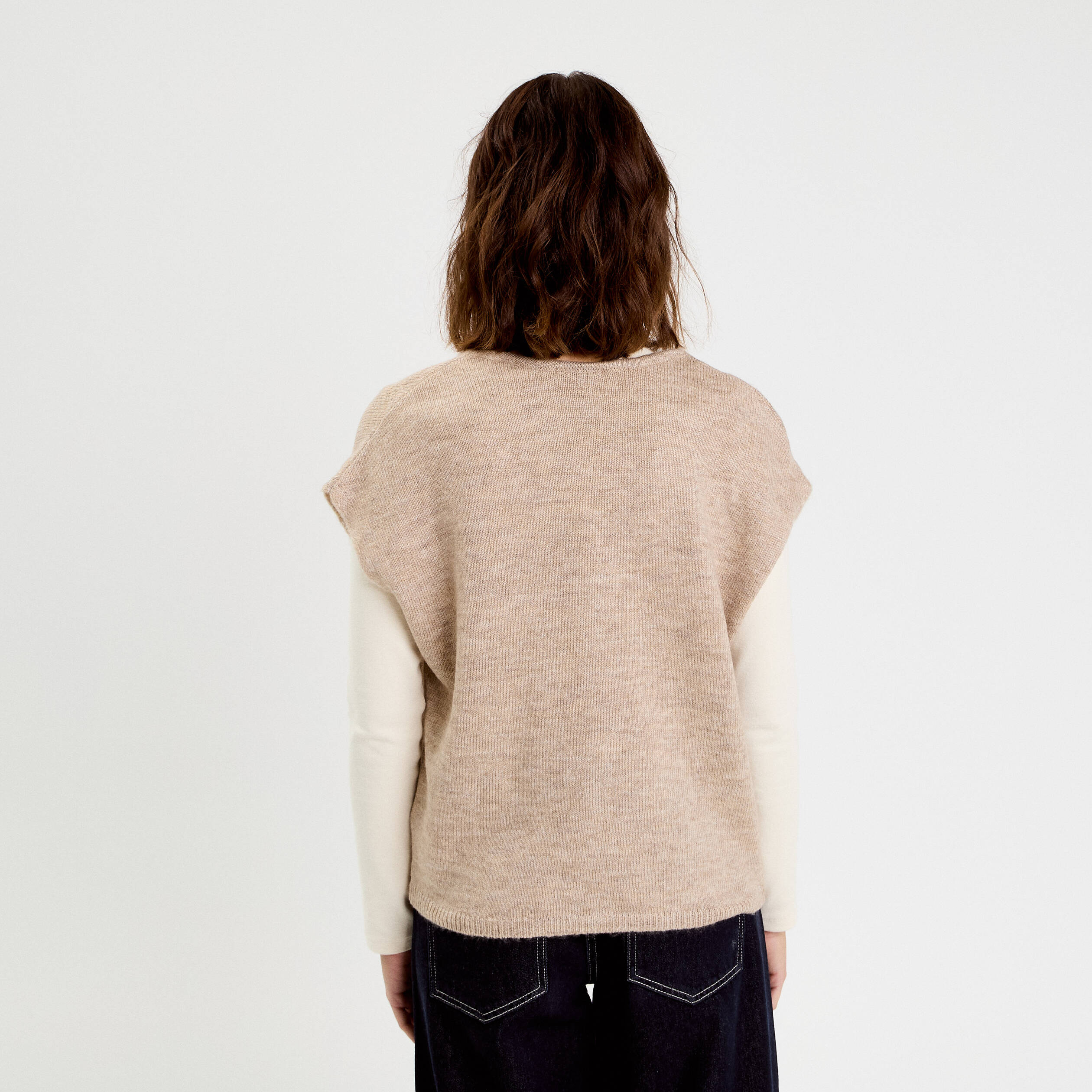 Gilet sans manches sable femme