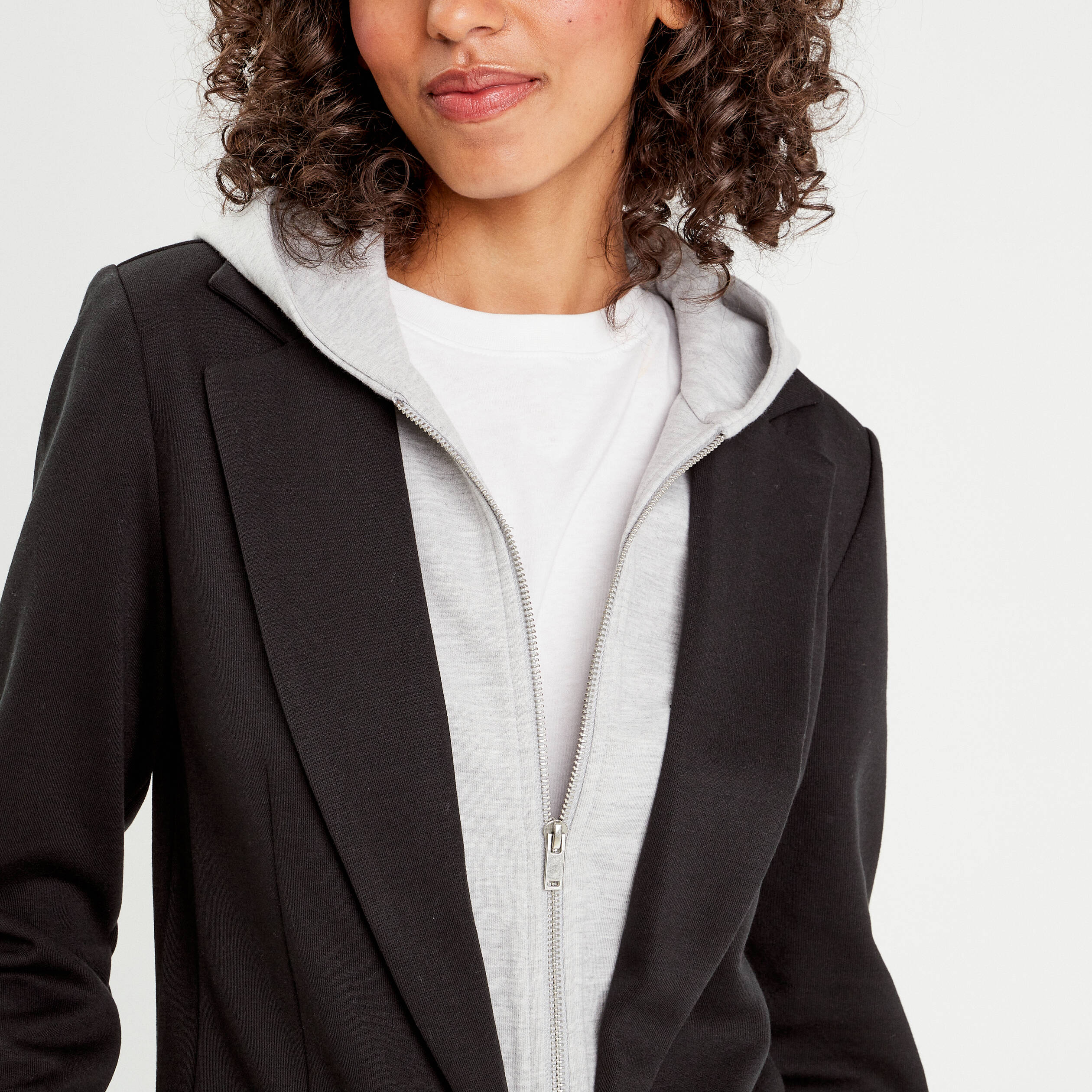 veste blazer 2 en 1 gilet noir femme Veste blazer 2-en-1 gilet noir femme