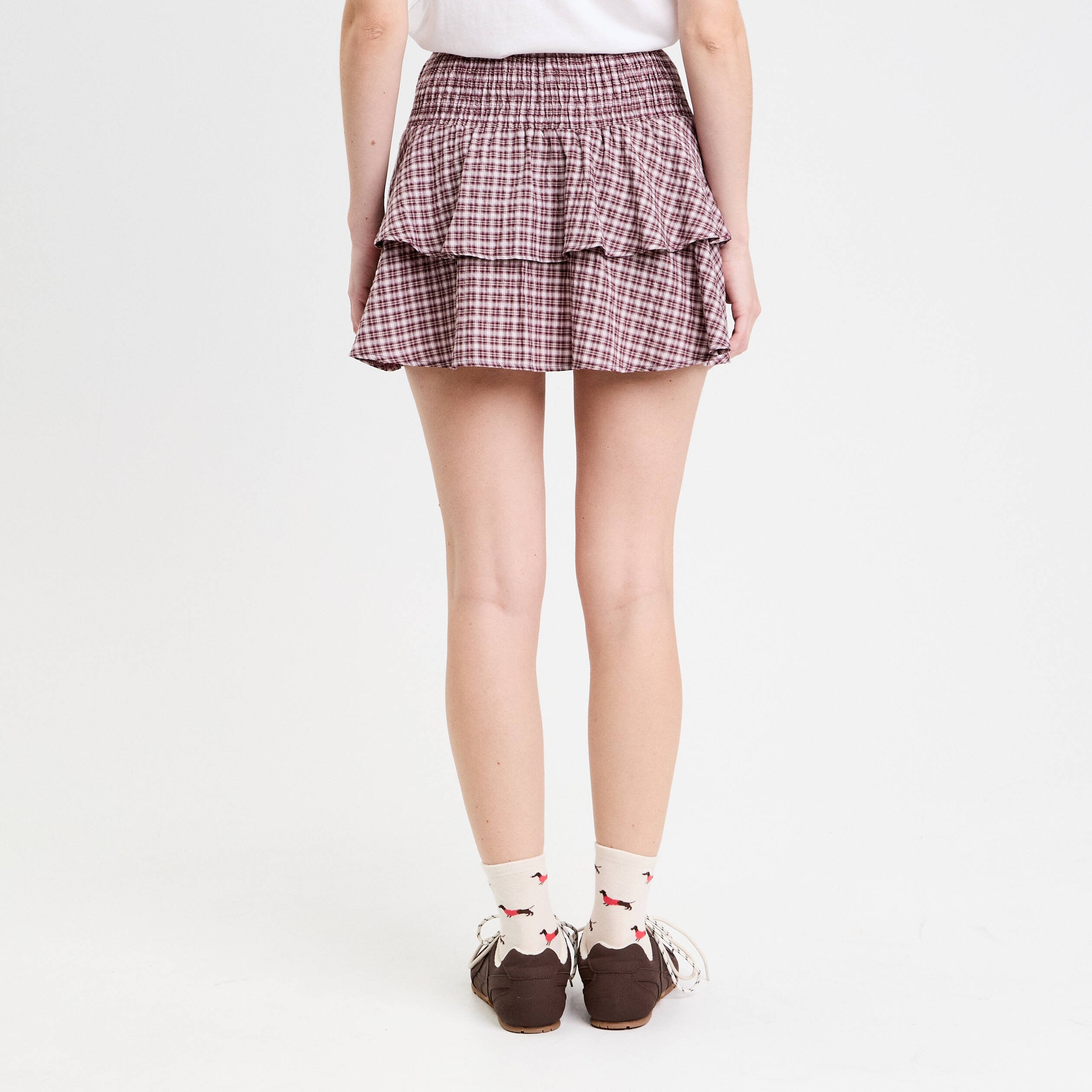 jupe courte evasee taille standard blanc femme Jupe courte évasée taille standard blanc femme
