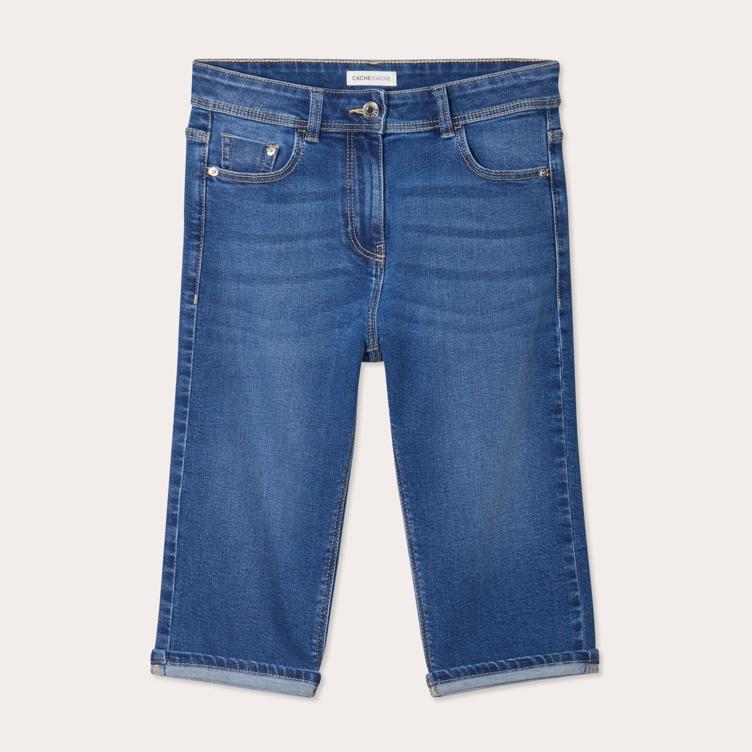 bermuda skinny en jean denim stone femme Bermuda skinny en jean denim stone femme