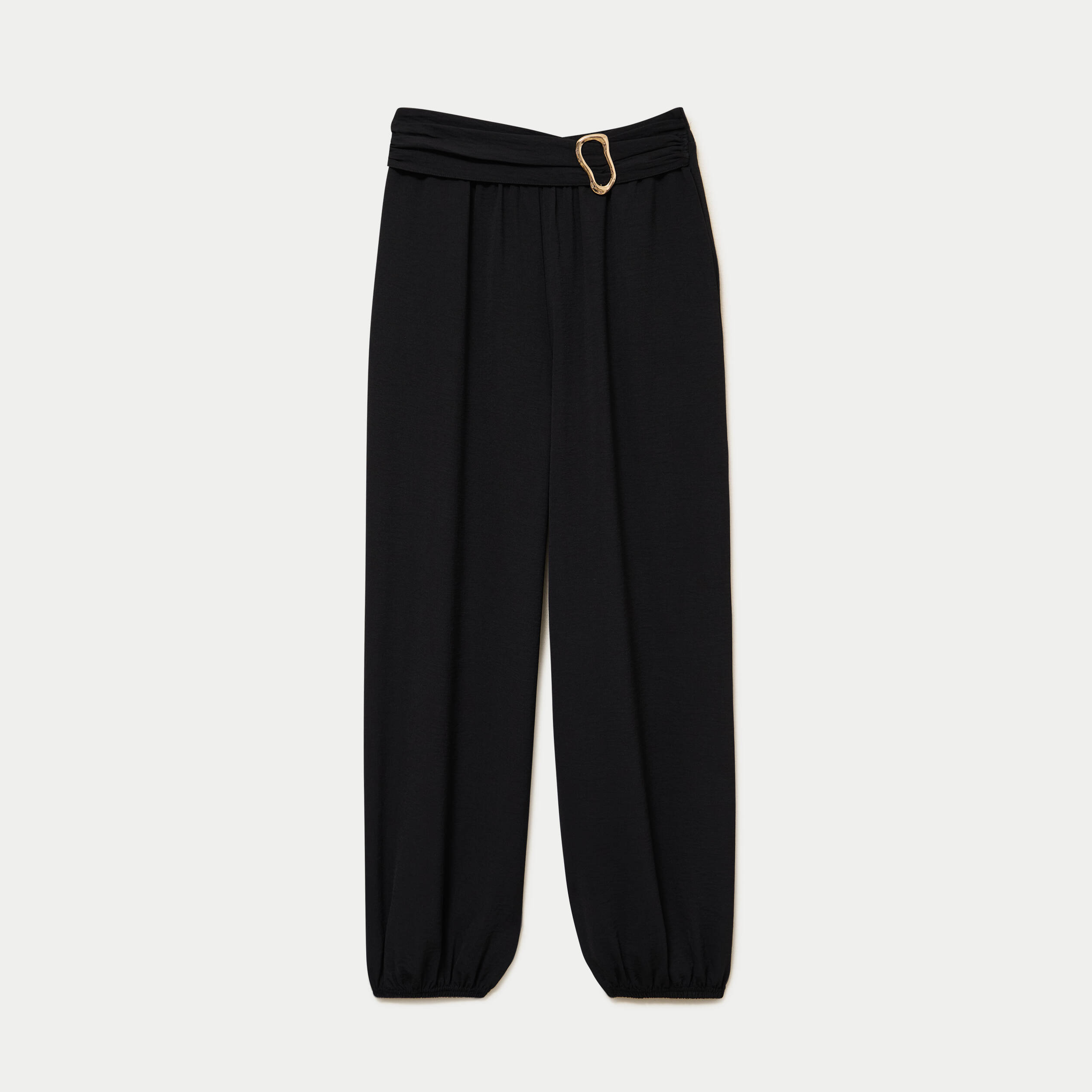 Pantalon bouffant taille standard noir femme