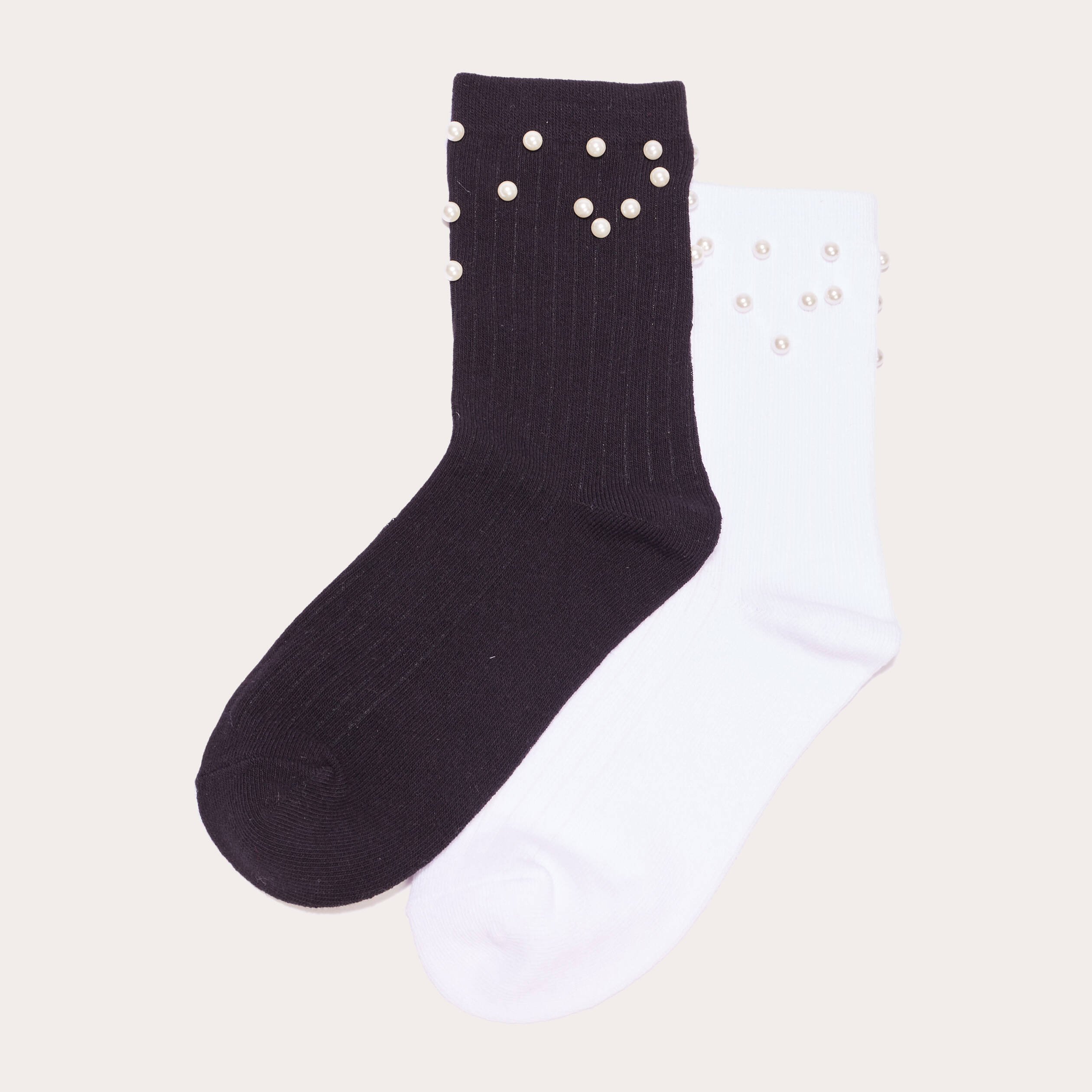 Lot 2 paires chaussettes noir femme