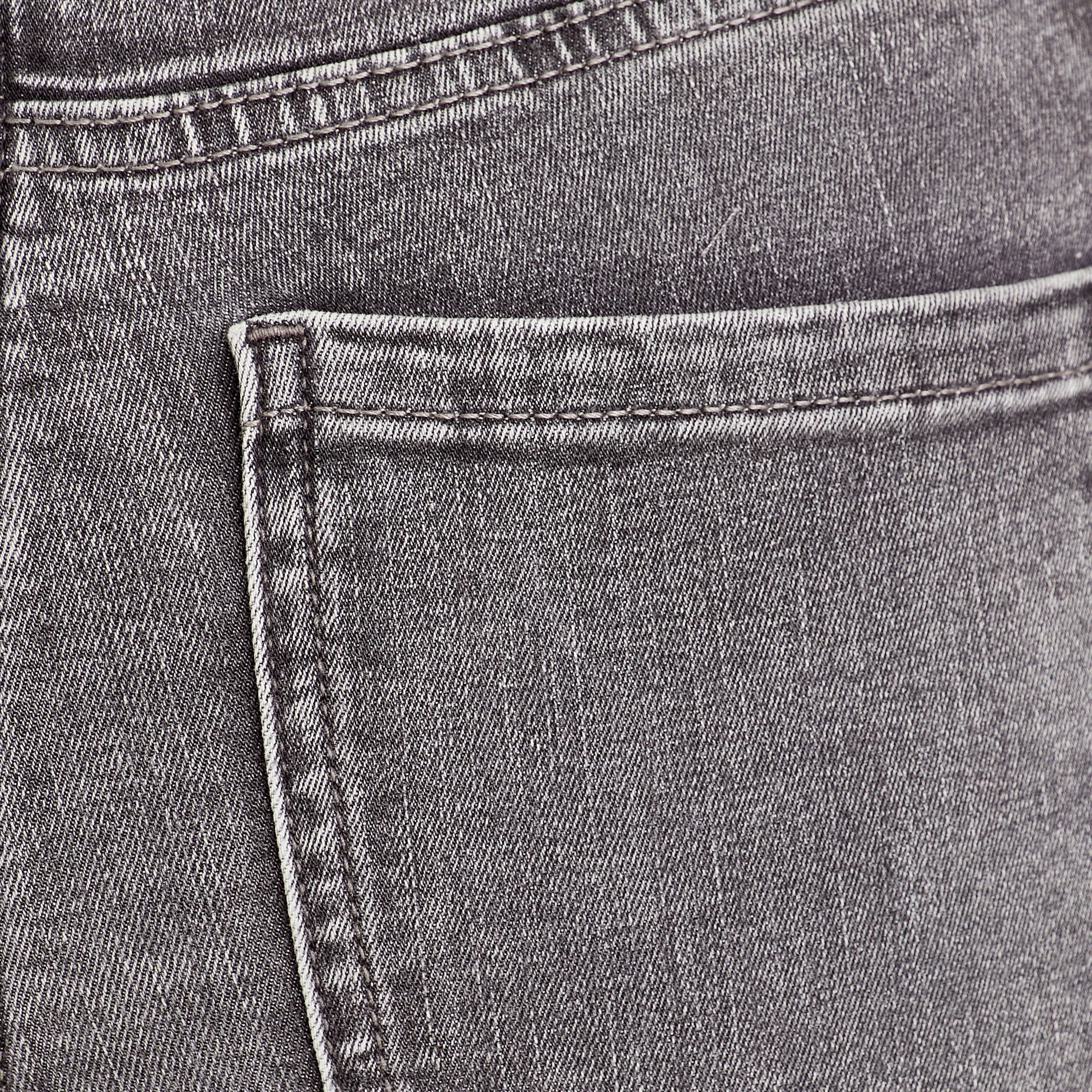 Jeans skinny taille haute denim gris femme