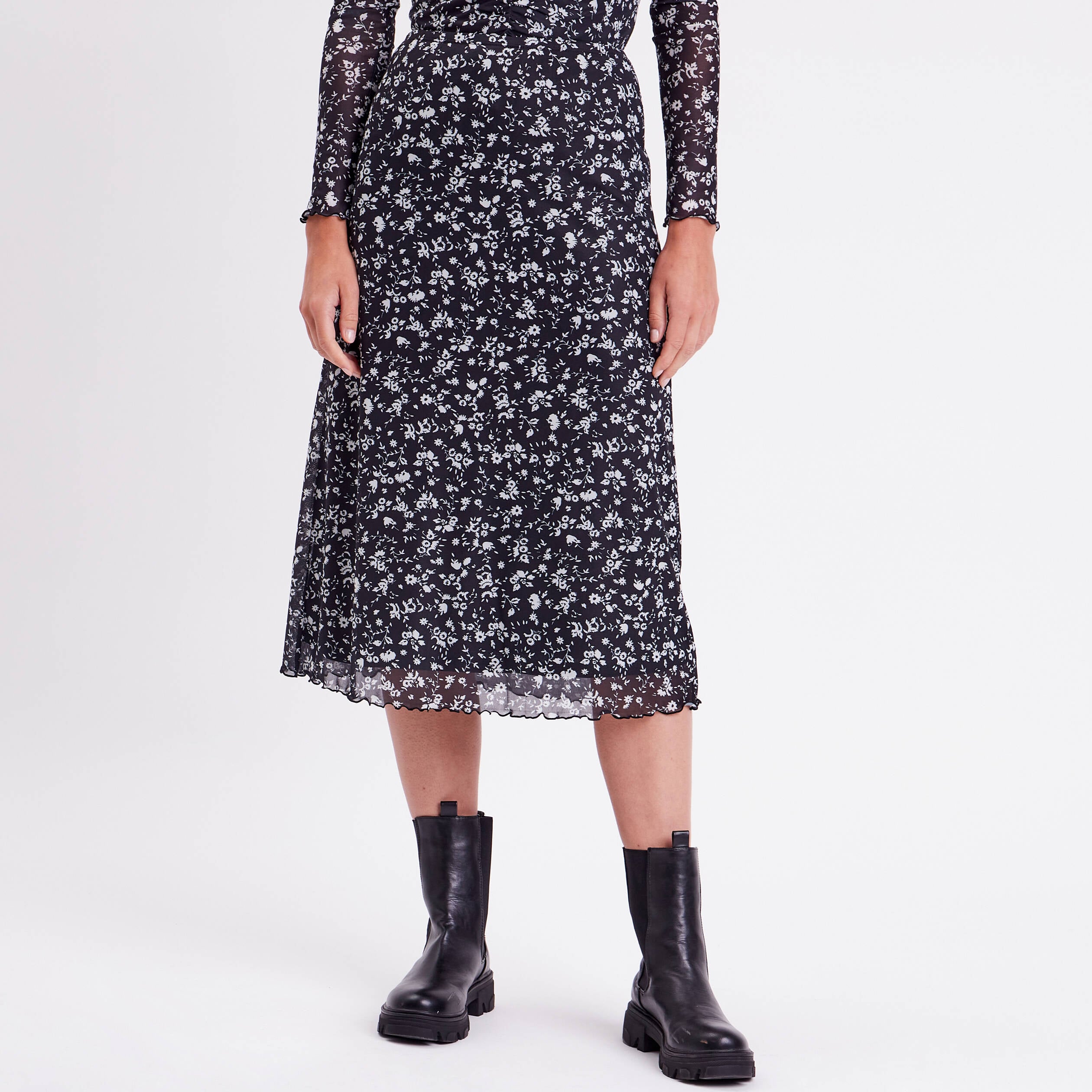 Jupe droite noir femme