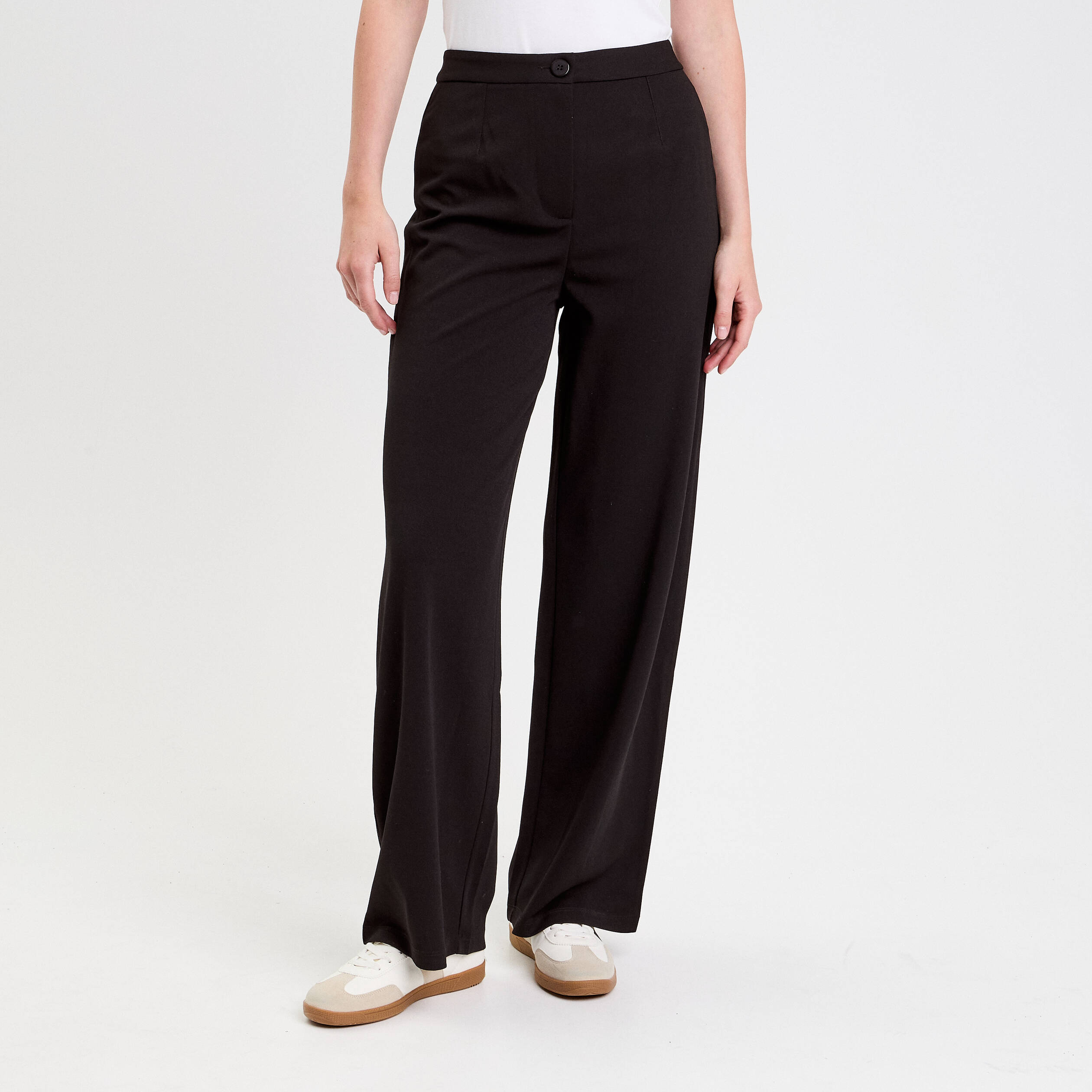 Pantalon large noir femme