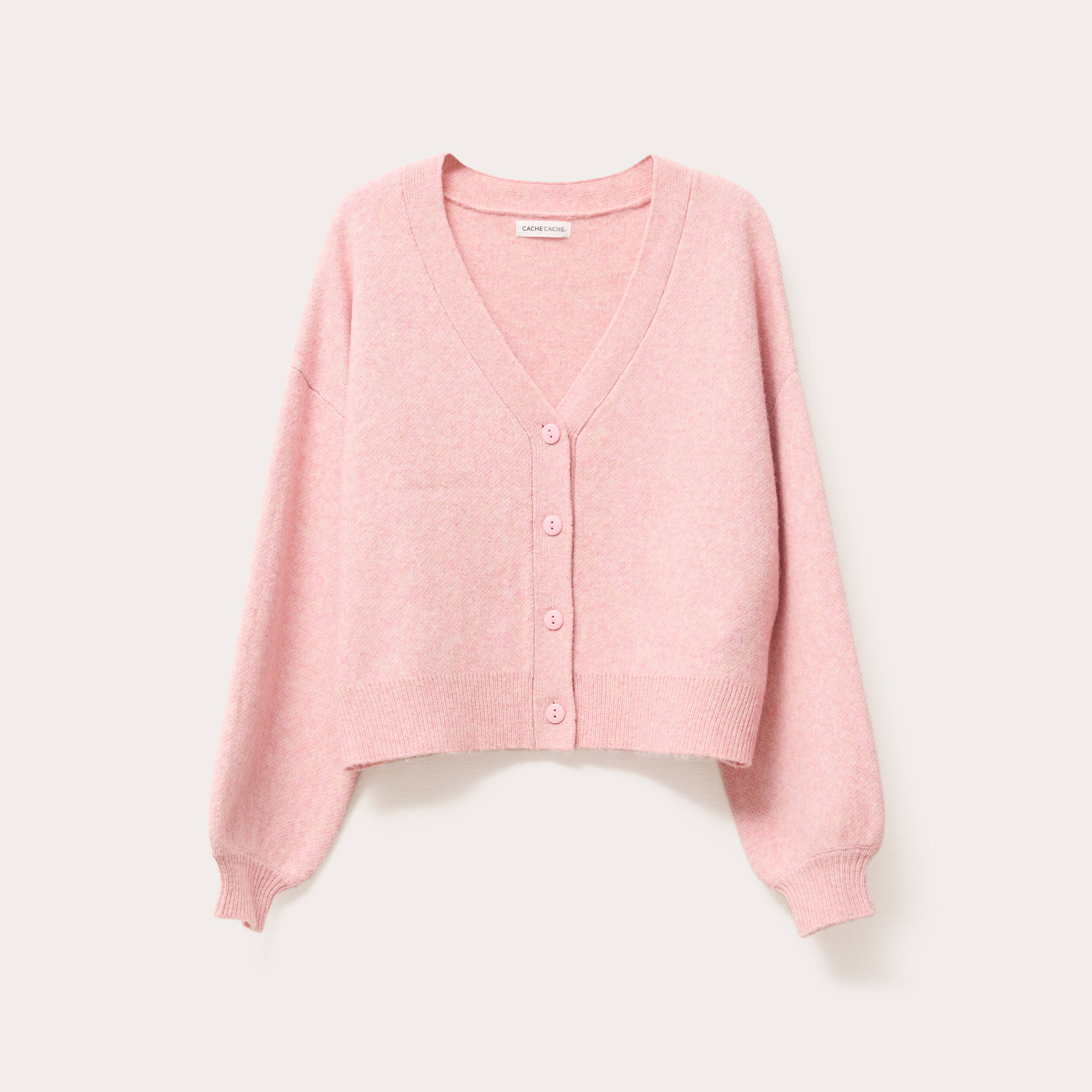 gilet manches longues rose clair femme Gilet manches longues rose clair femme