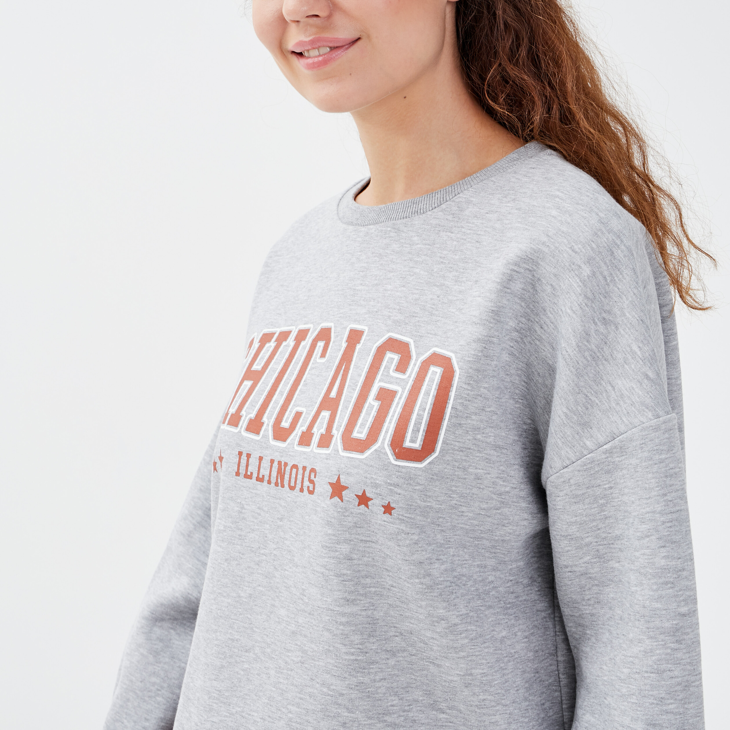 Sweat Femme Crew Clothing Gris - Taille 10 - Mélange Coton - Occasion (tache Sur Manche)