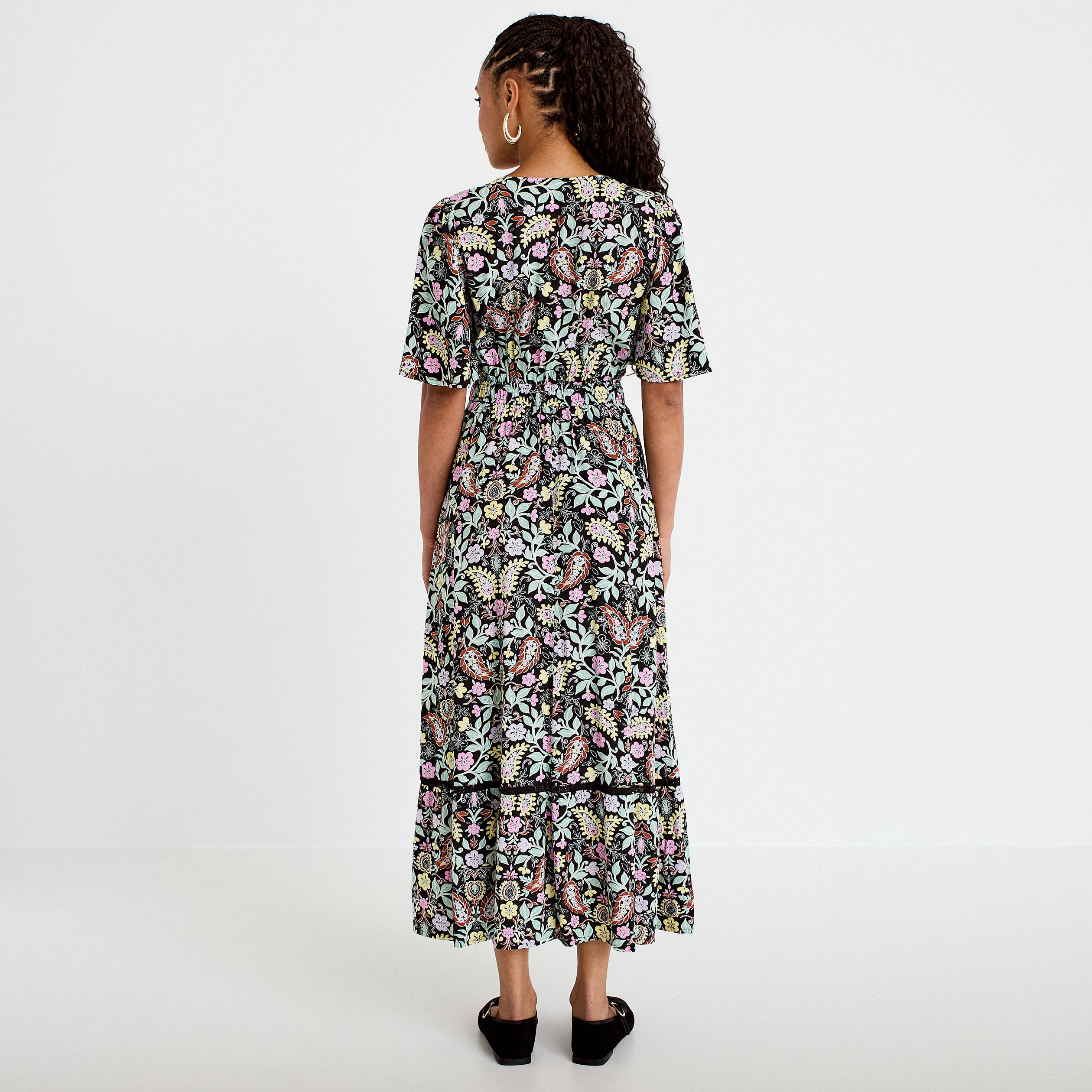 Robe &eacute;vas&eacute;e noir femme