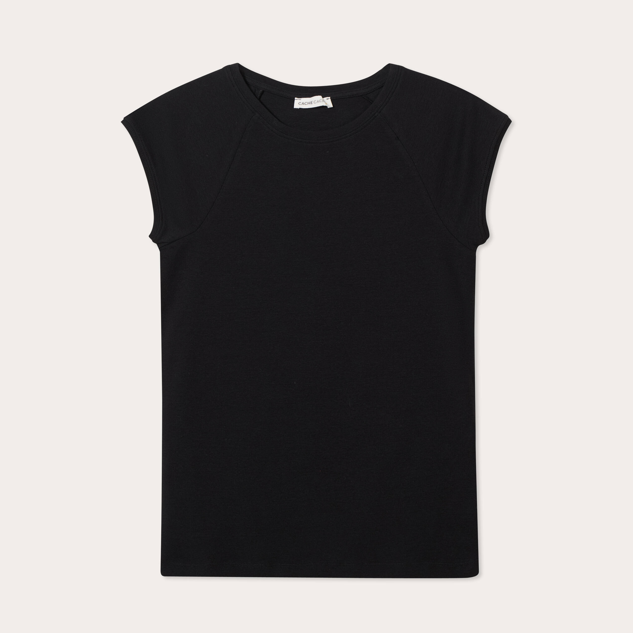 T-shirt manches courtes noir femme