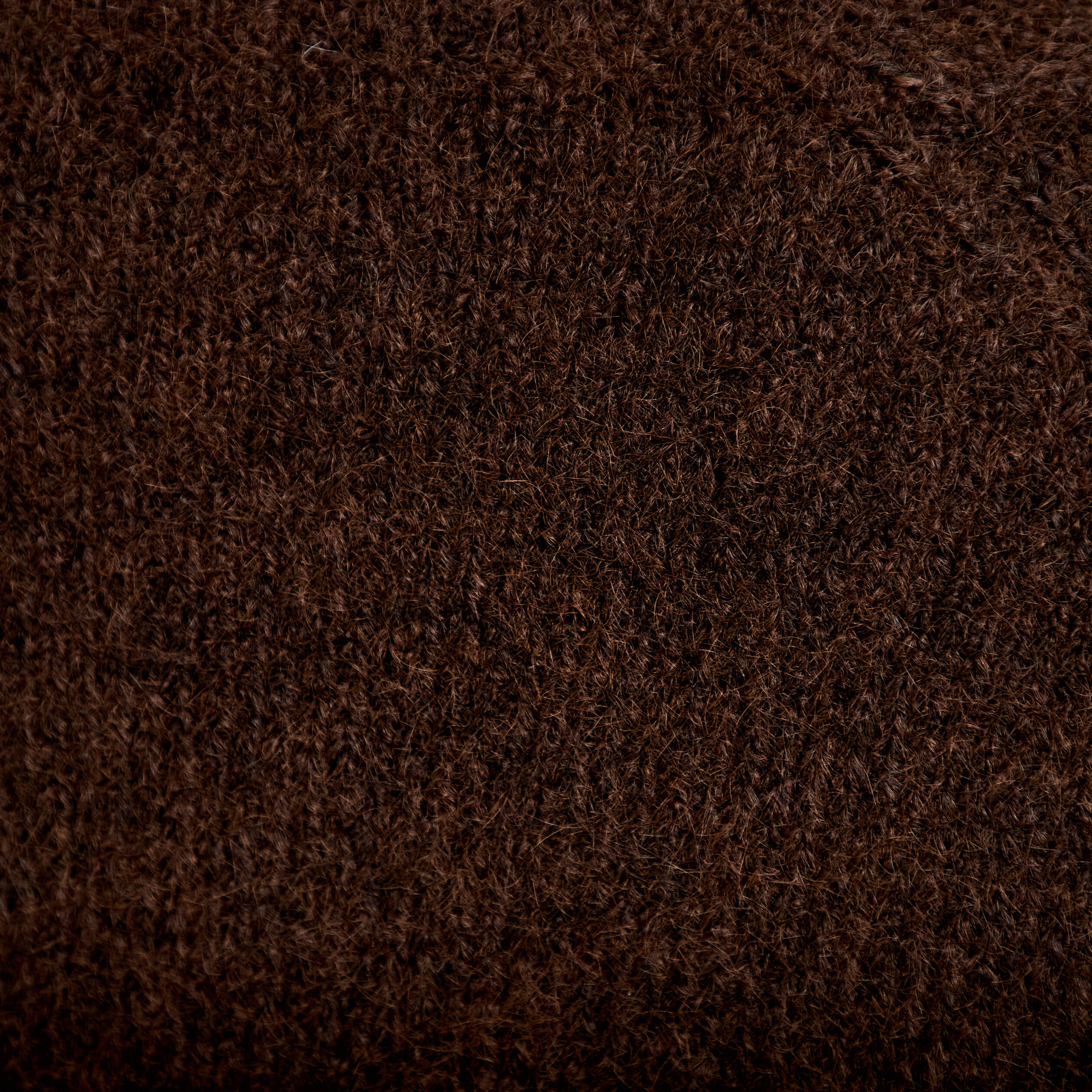 Pull ample col rond manches longues marron fonc&eacute; femme