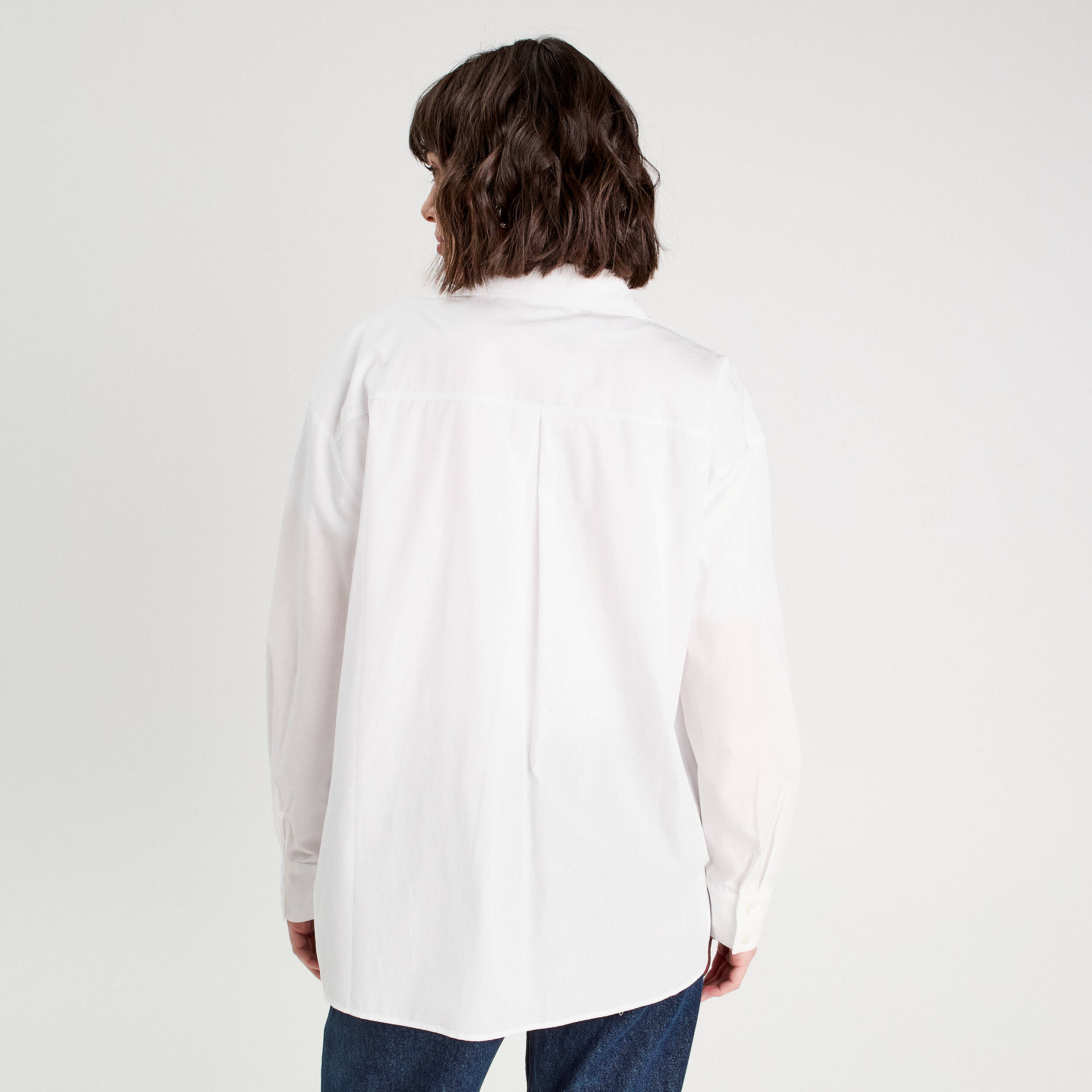 Chemise manches longues blanc femme
