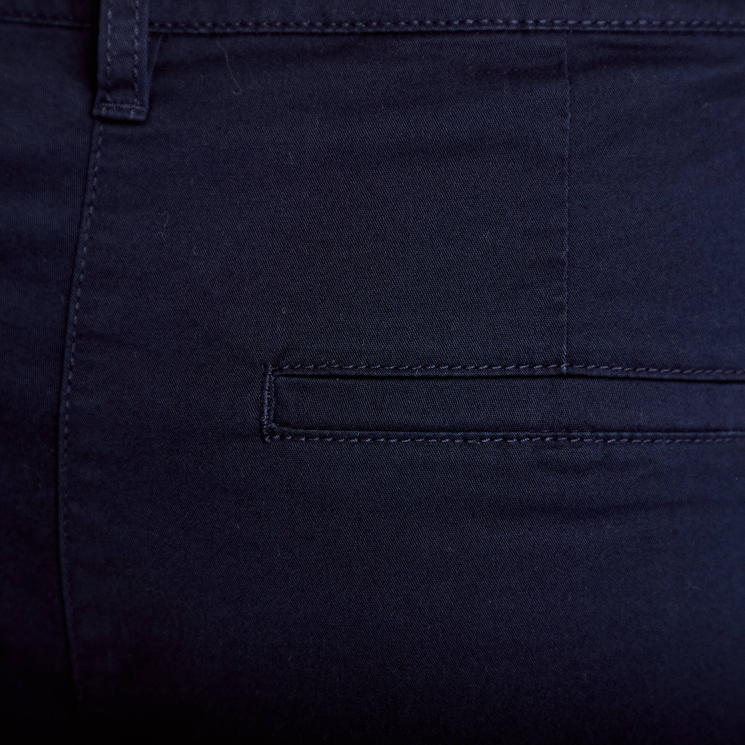 Pantalon chino 7/8&egrave;me bleu marine femme