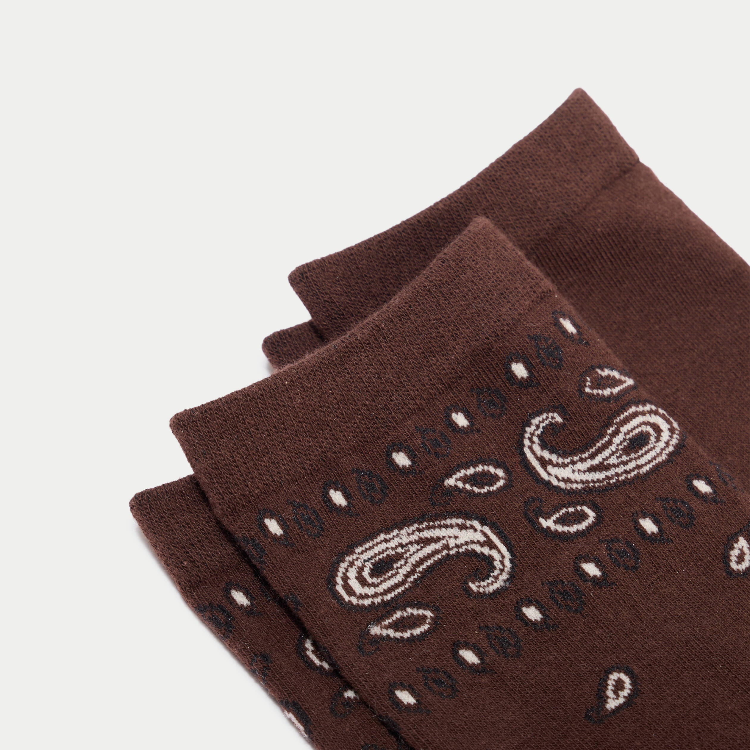 Lot de 2 paires de chaussettes marron fonc&eacute; femme