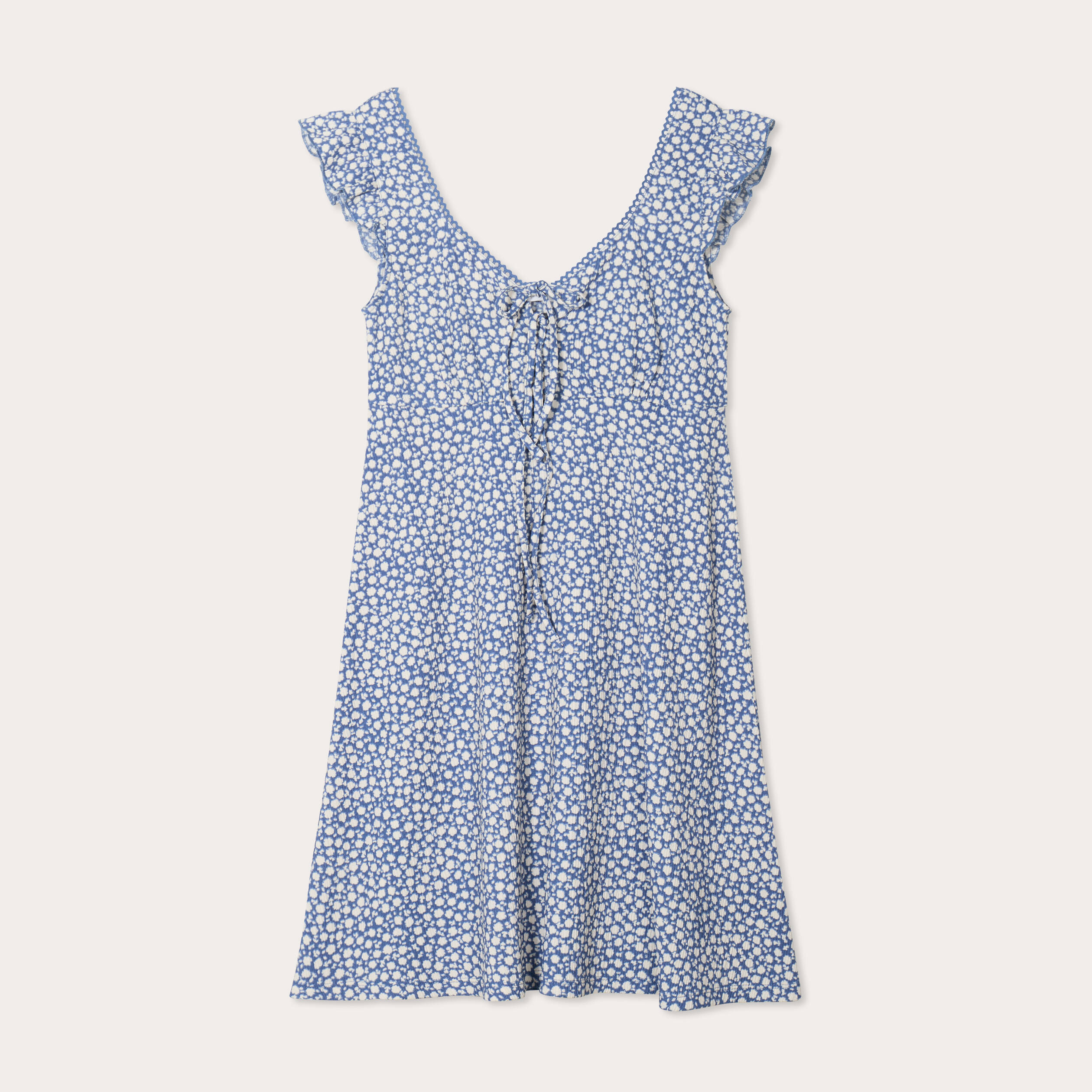 Robe trap&egrave;ze sans manches bleu gris femme