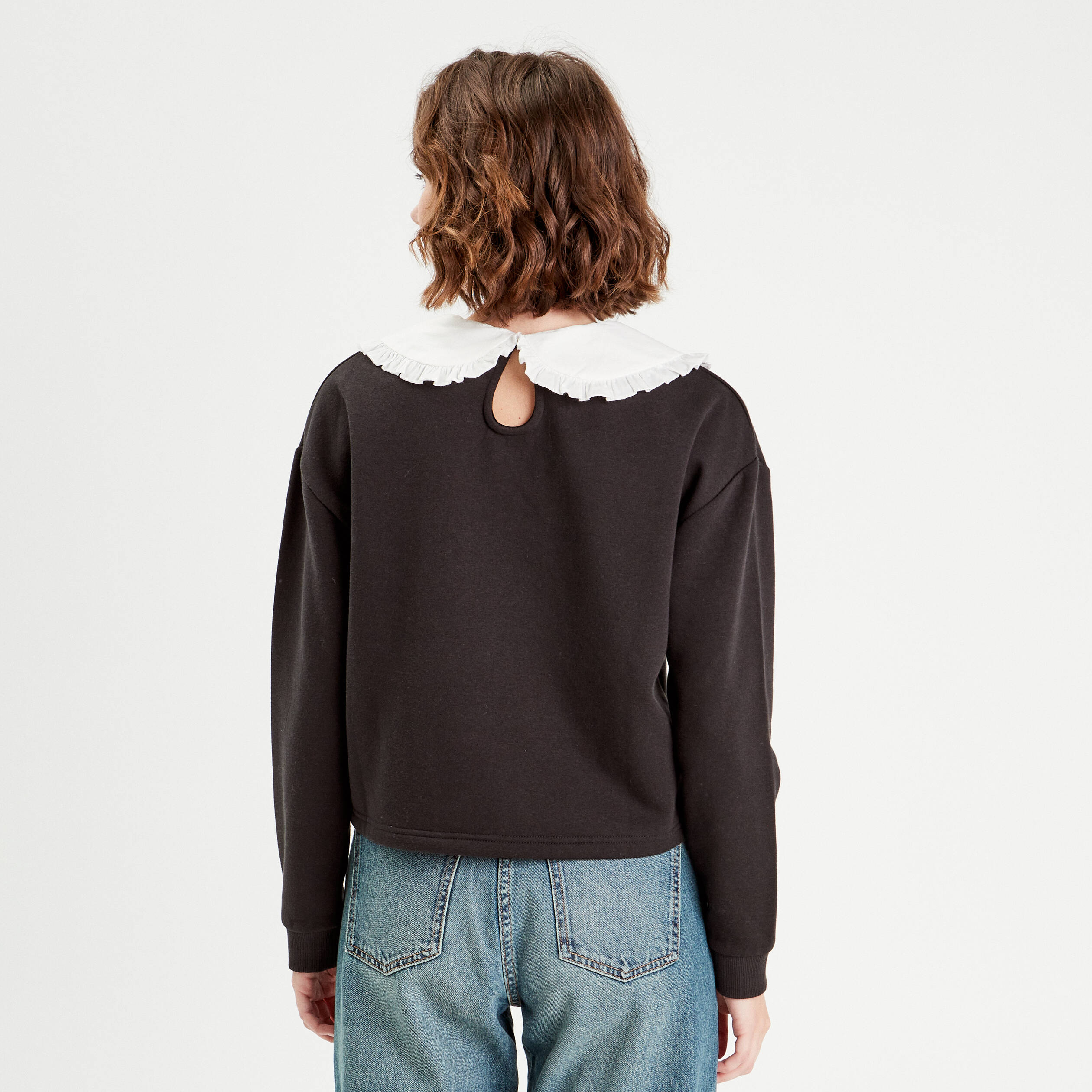 sweat col claudine noir femme Sweat col claudine noir femme