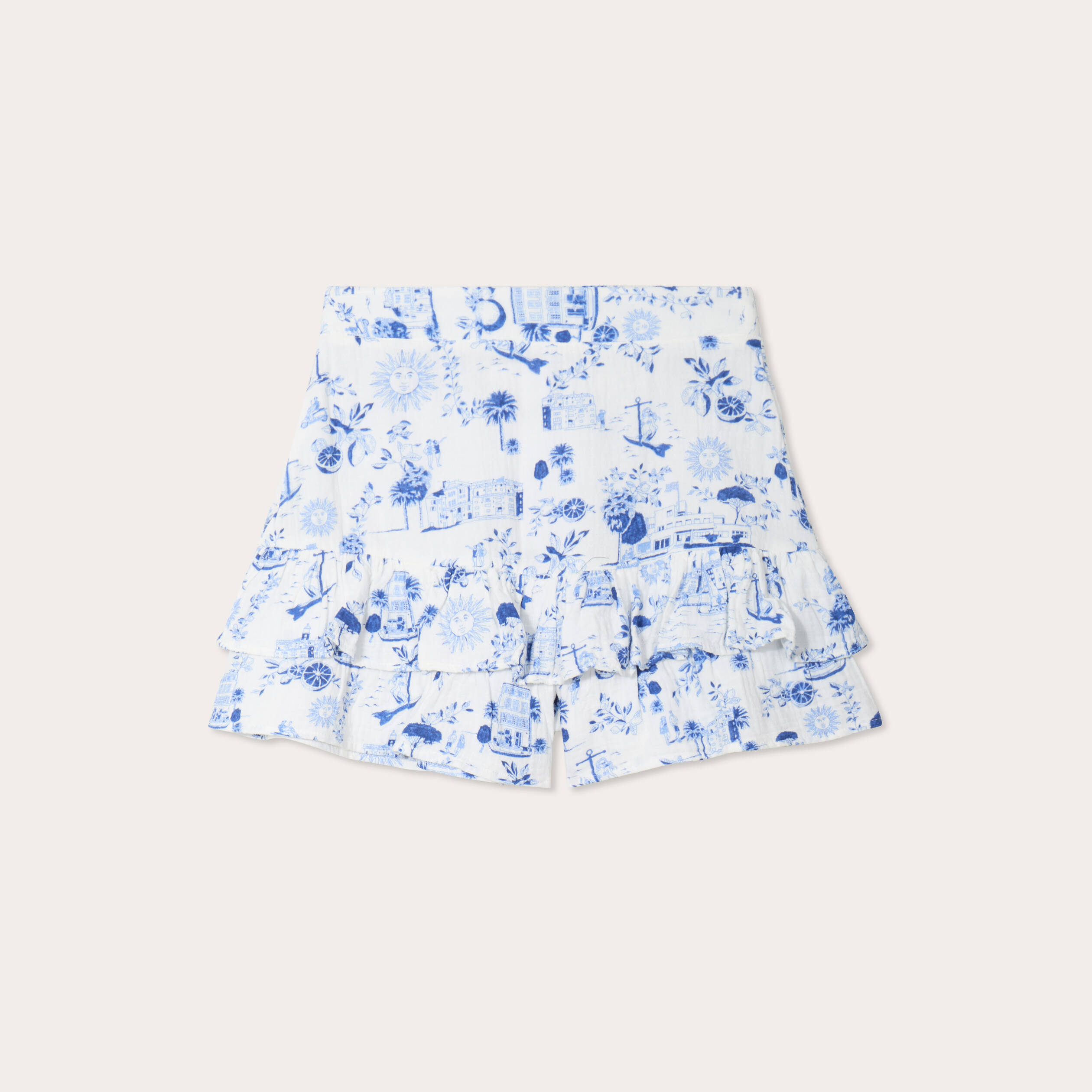 jupe short droite bleu roi femme Jupe-short droite bleu roi femme