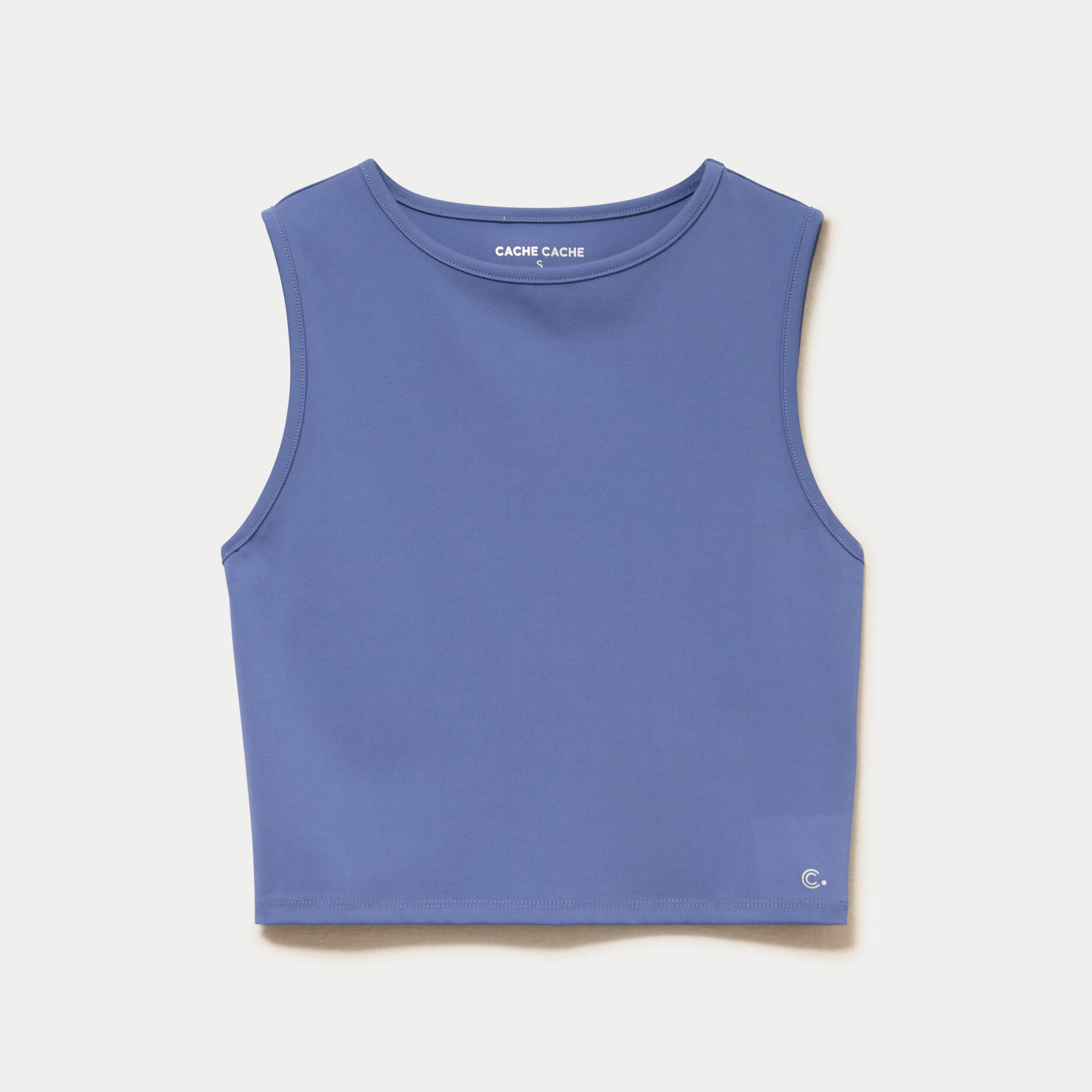 D&eacute;bardeur col rond activewear bleu fonc&eacute; femme