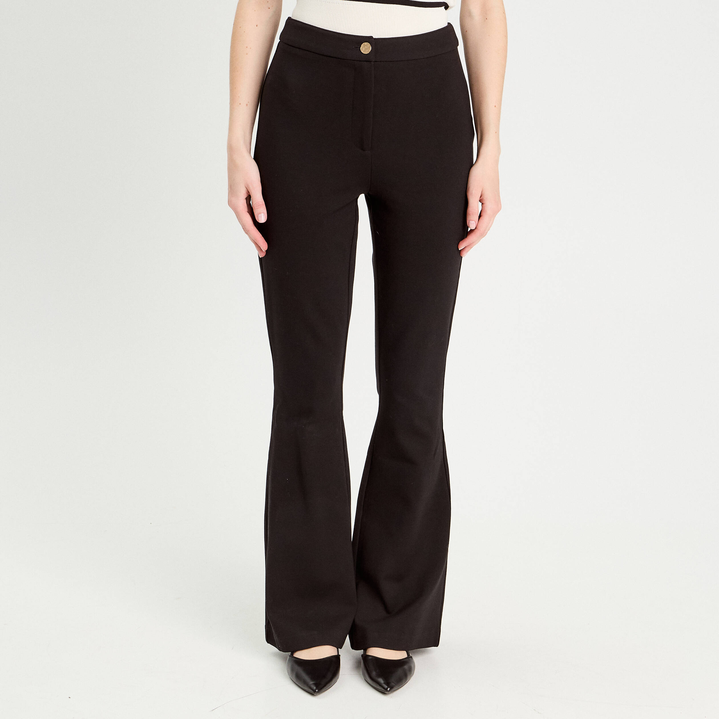 pantalon bootcut noir femme Pantalon bootcut noir femme