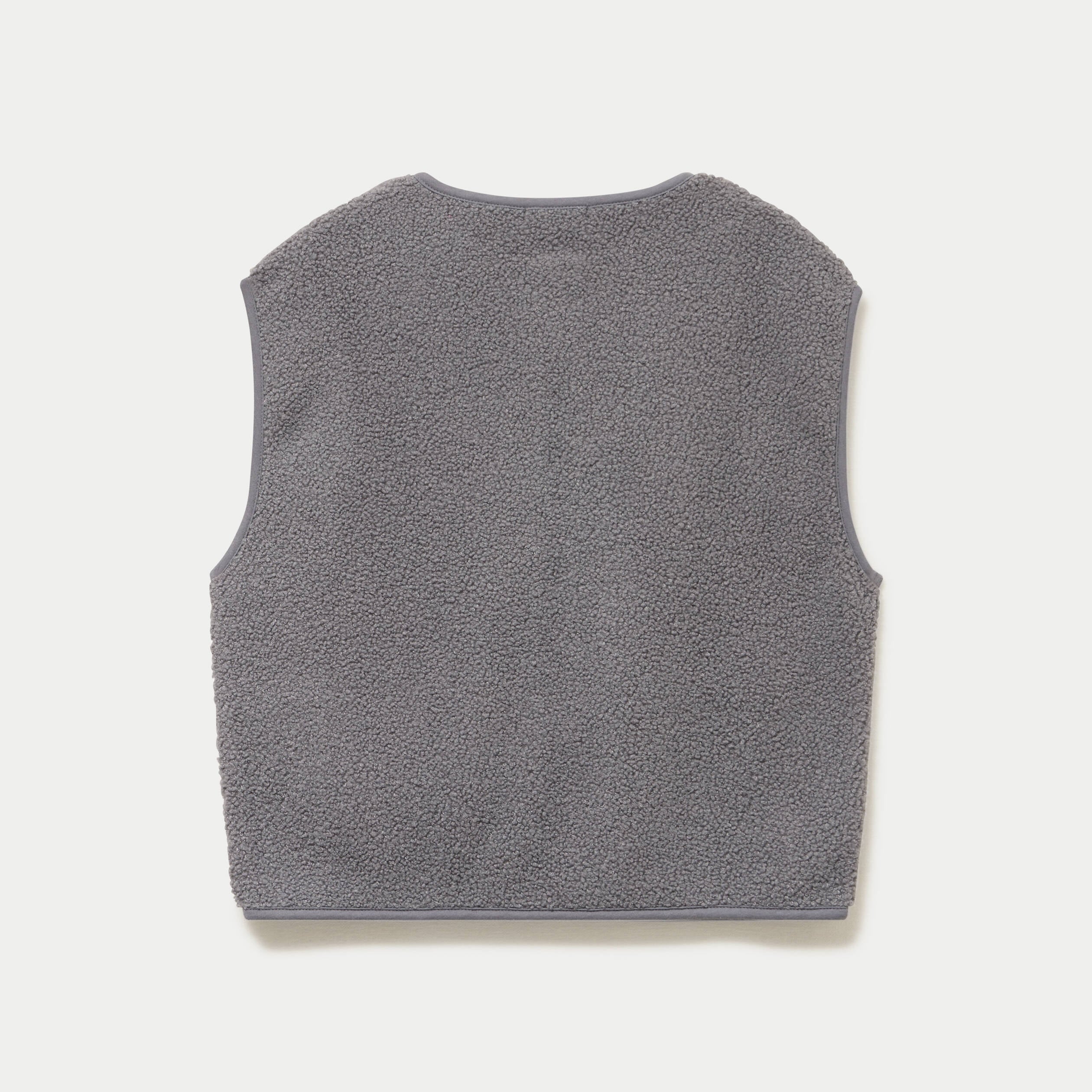 Gilet sans manches bouclette gris femme