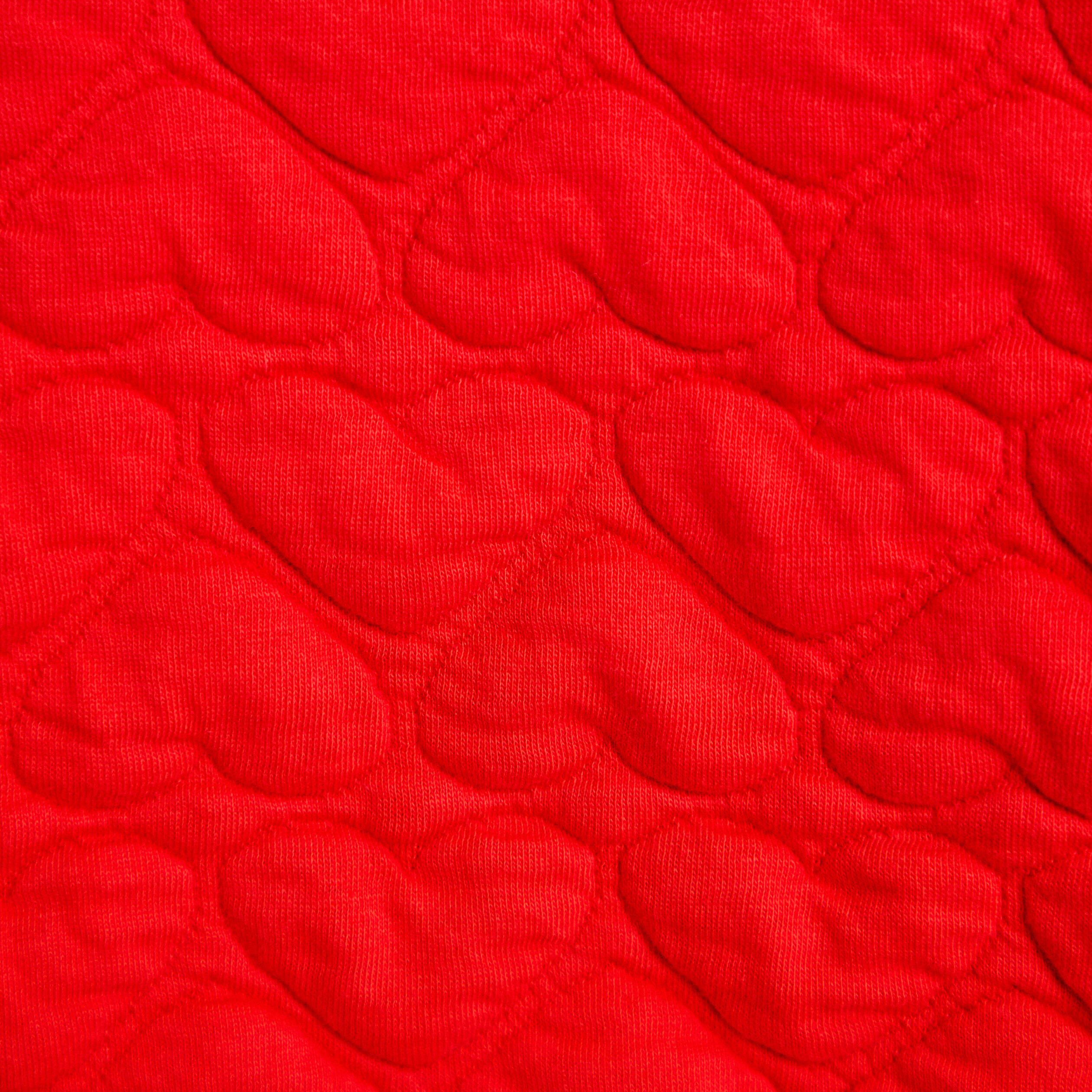 Gilet droit col v manches longues rouge femme